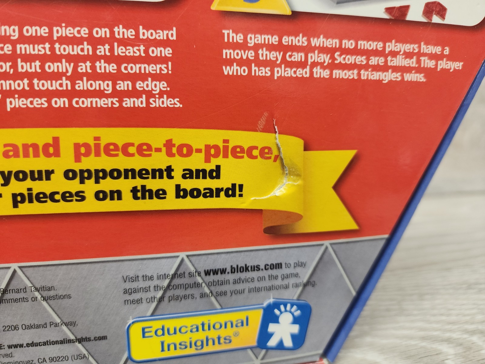Blokus Trigon EI-2970 Board Game 2006 Educational Insights 100% Complete