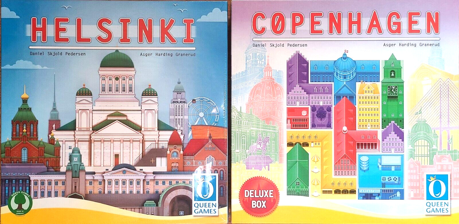LOT of FOUR (4) – Helsinki + Expansion, Copenhagen Deluxe + Queenie – BRAND NEW