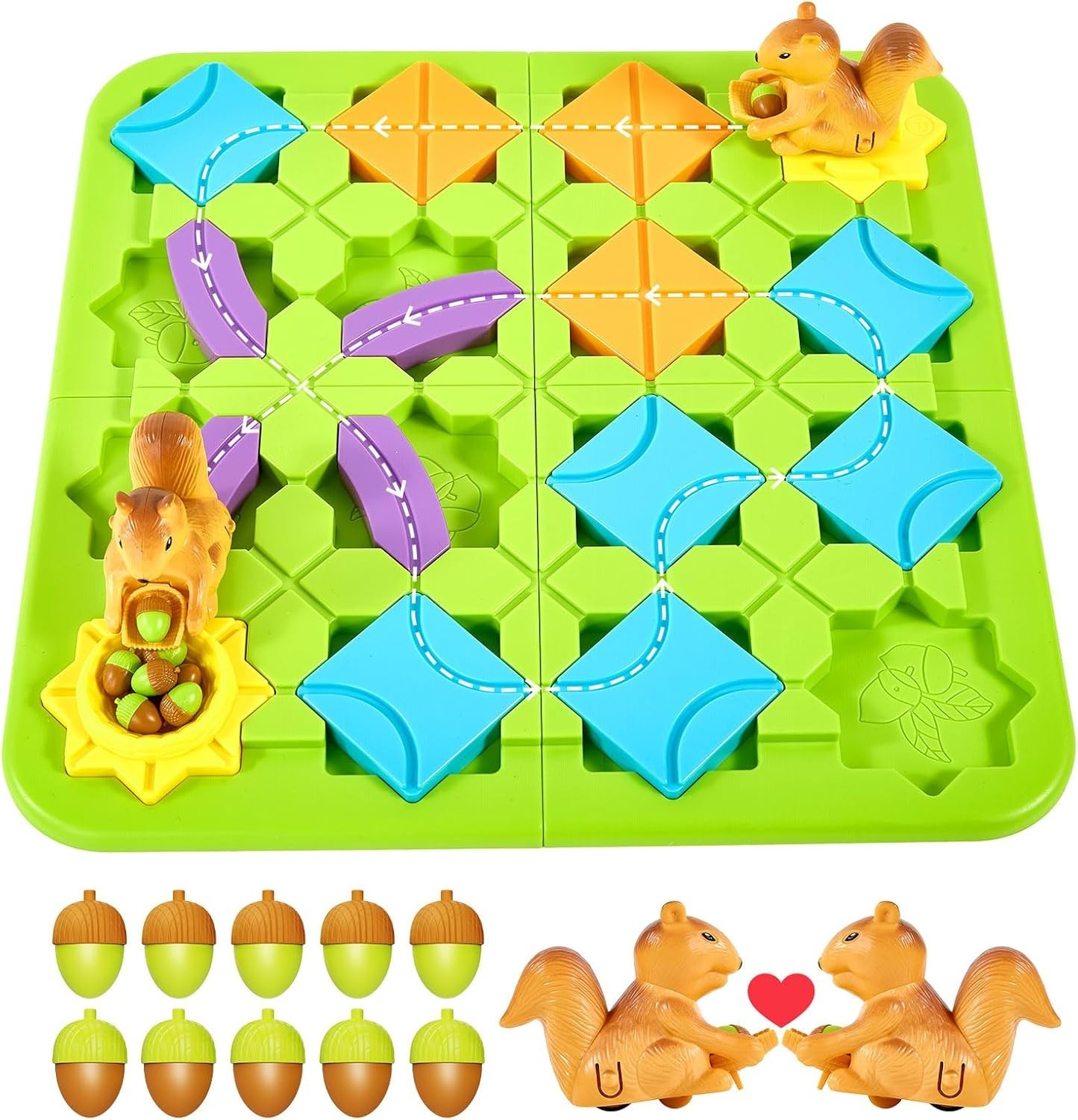 Airkid STEM Board Games Kids Brain Teasers Toys Road Builder Logic Puzzle 4-8 yr