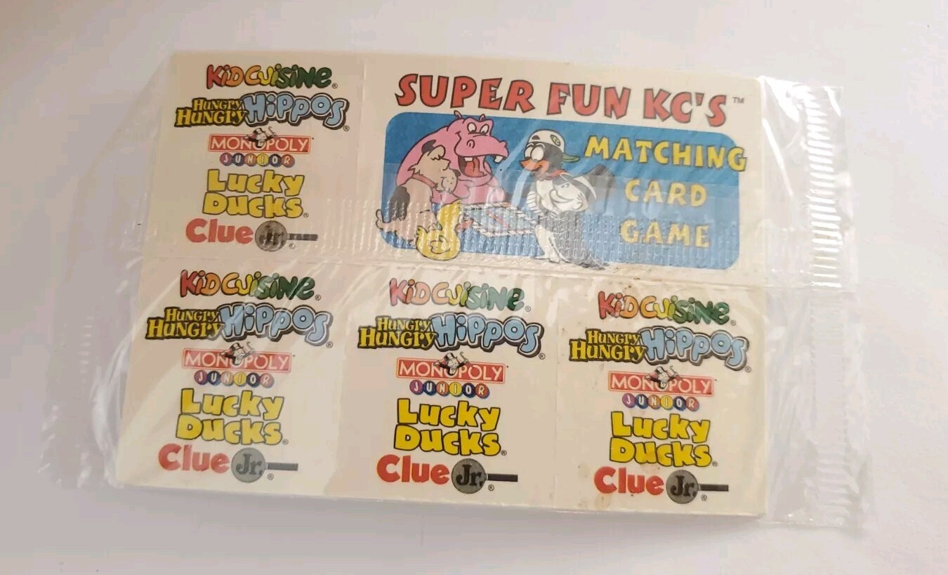 RARE Kid Cuisine Super Fun KC’s Matching Card Game Hungry Hippos Monopoly Clue