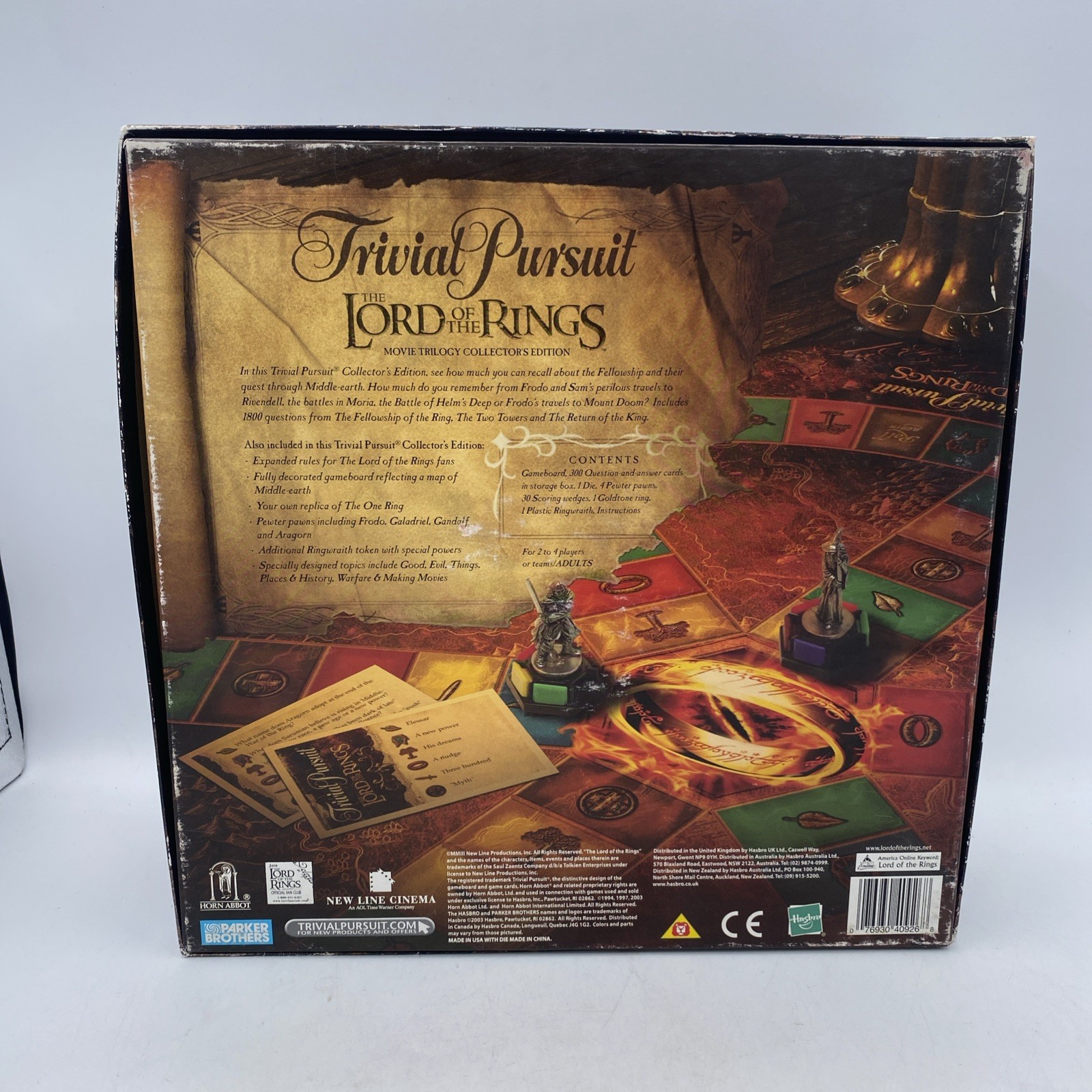 Trivial Pursuit The Lord Of The Rings Movie Trilogy Collector’s Edition Complete