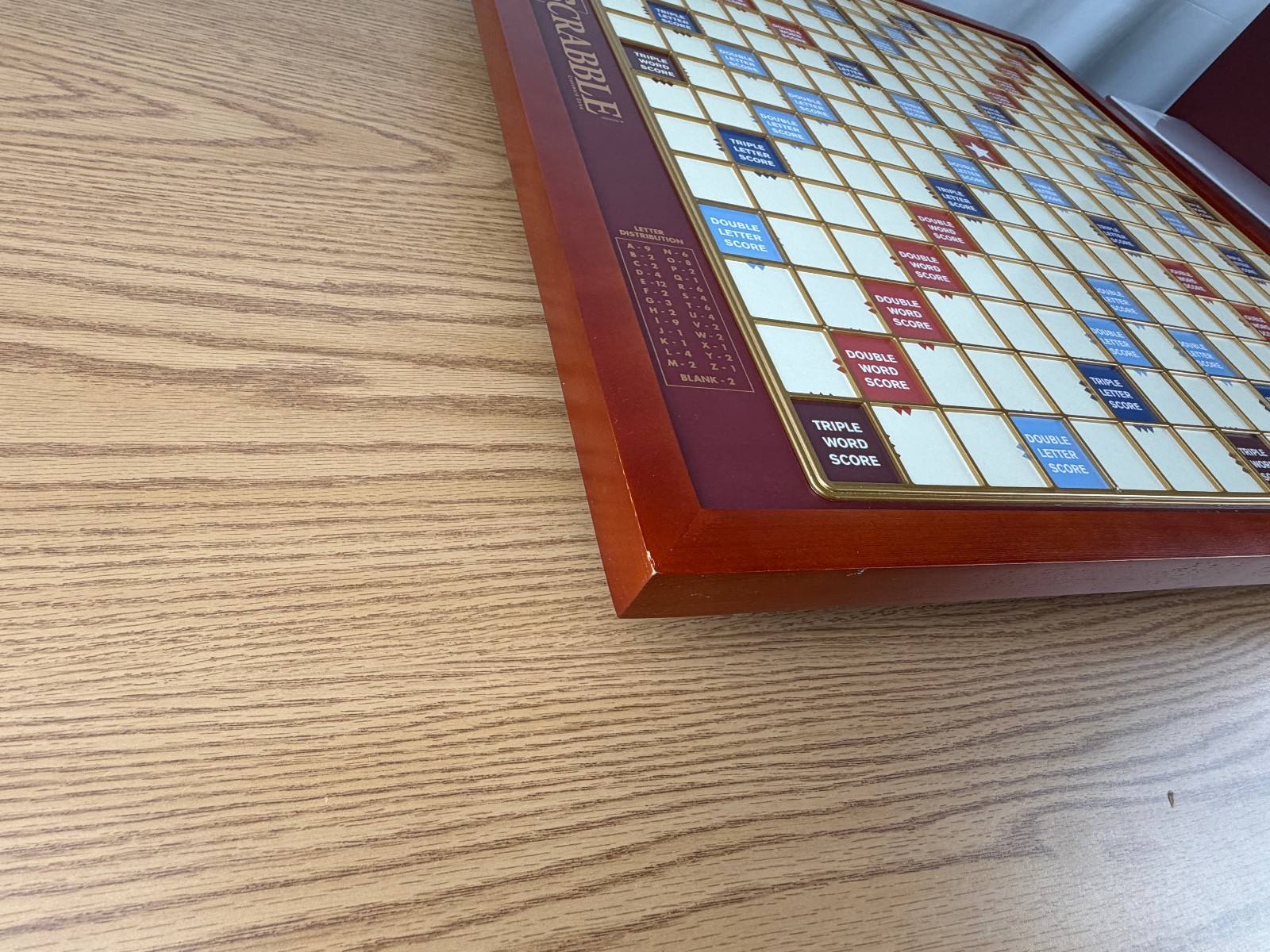 Scrabble Giant Deluxe Wooden Edition Turntable Board Game Open Box Item