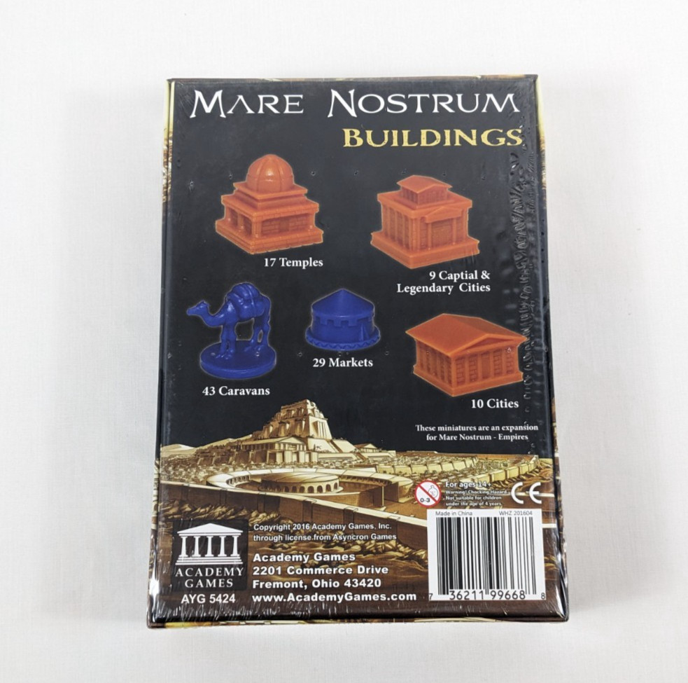 MARE NOSTRUM Board Game BUILDINGS Expansion Miniatures NEW IN SHRINK Academy