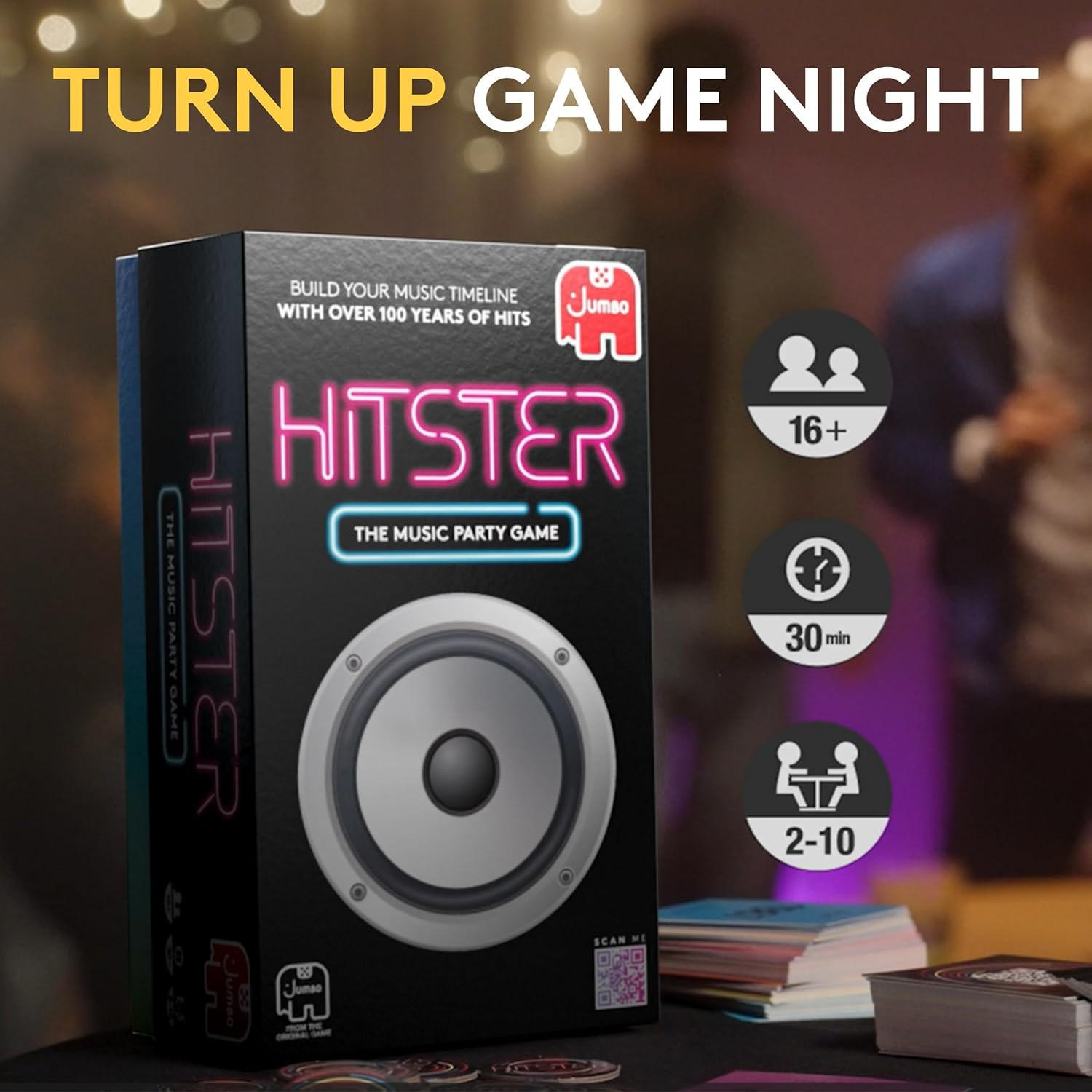 Hitster – the Music Party Card Game, Fun Music Quiz Card Game, 2-10 Players…