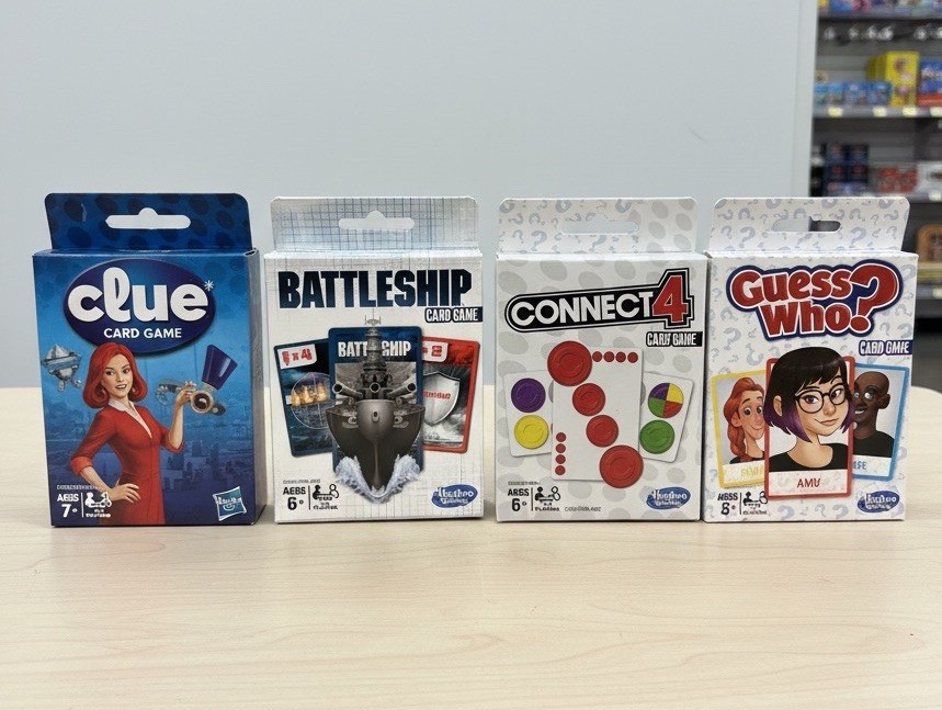 Hasbro Classic Card Games Lot of 4 – Clue, Battleship, Connect 4, Guess Who NEW