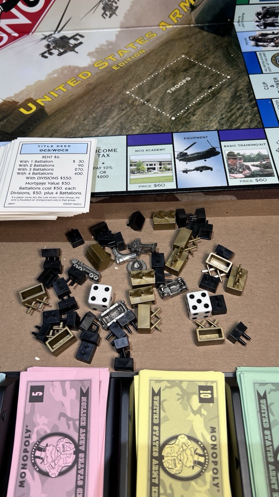 MONOPOLY 2002 United States Army Edition – Hasbro Board Game – Has All Pieces
