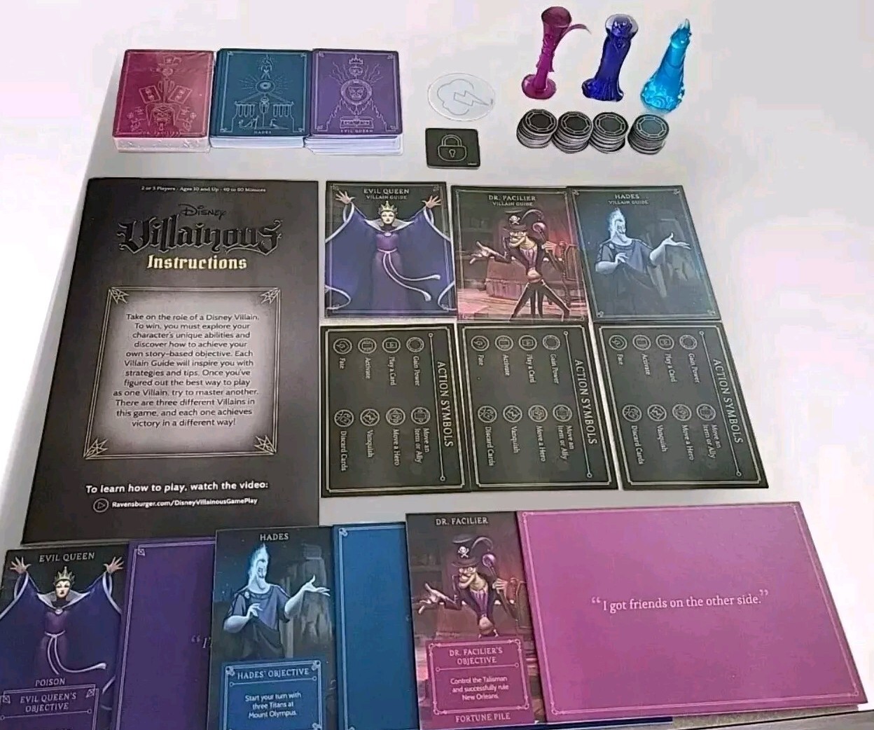 Disney Villainous Wicked to the Core COMPLETE Ravensburger 2019 Stand Alone Game