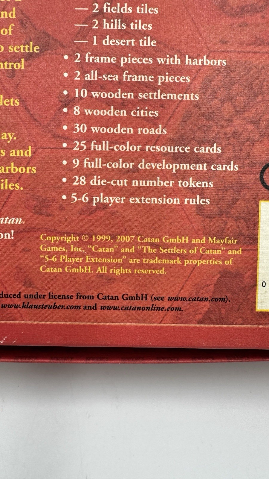 The Settlers of Catan 5-6 Player Extension Mayfair Games #3062 Expansion Sealed