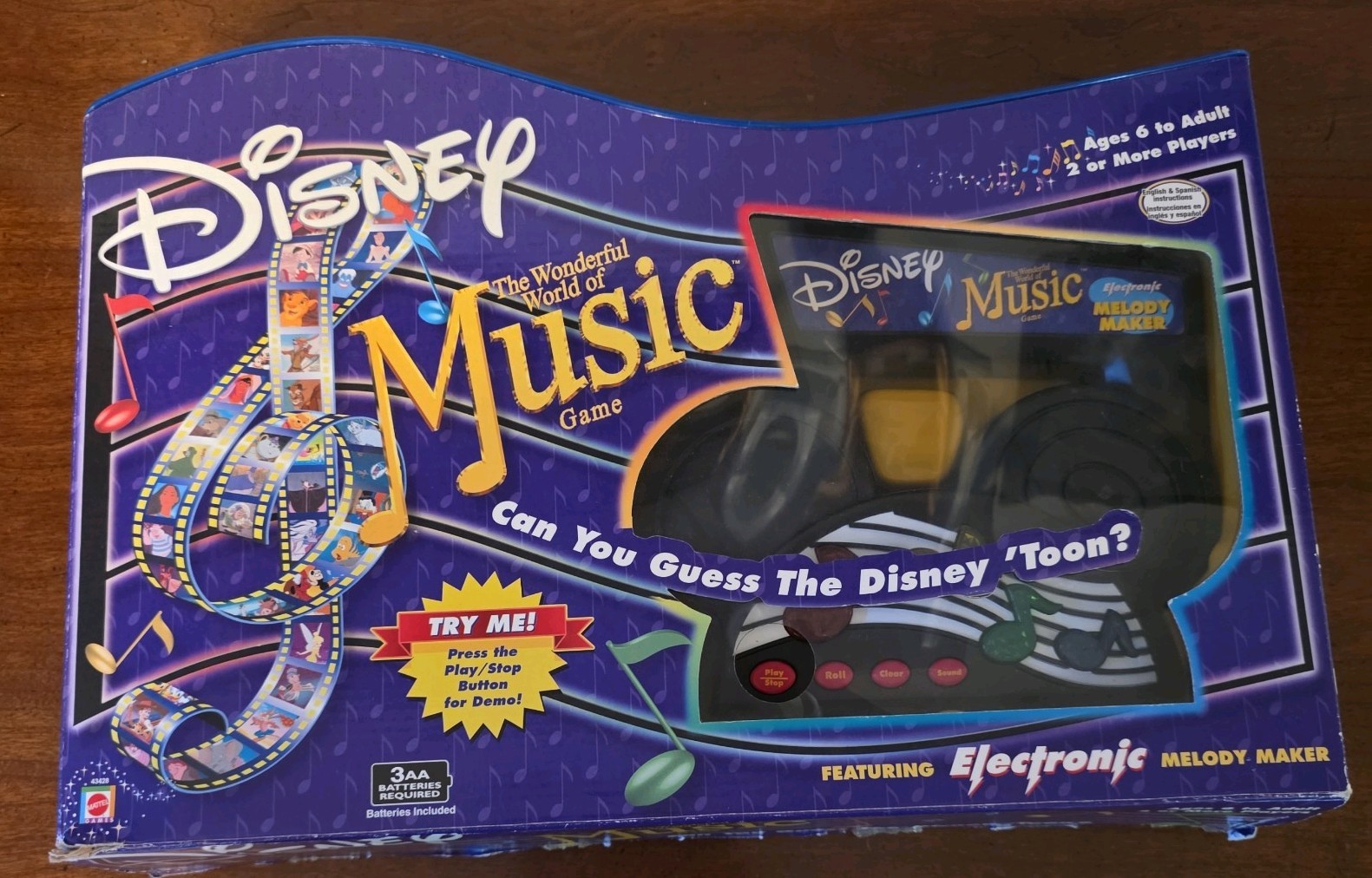 Disney The Wonderful World of Music Game Mattel 2002 Electronic Melody Working