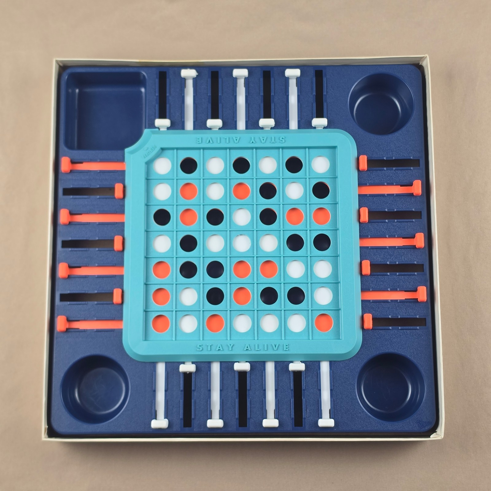 Vintage 1971 Milton Bradley Stay Alive Board Game Complete With All 20 Marbles