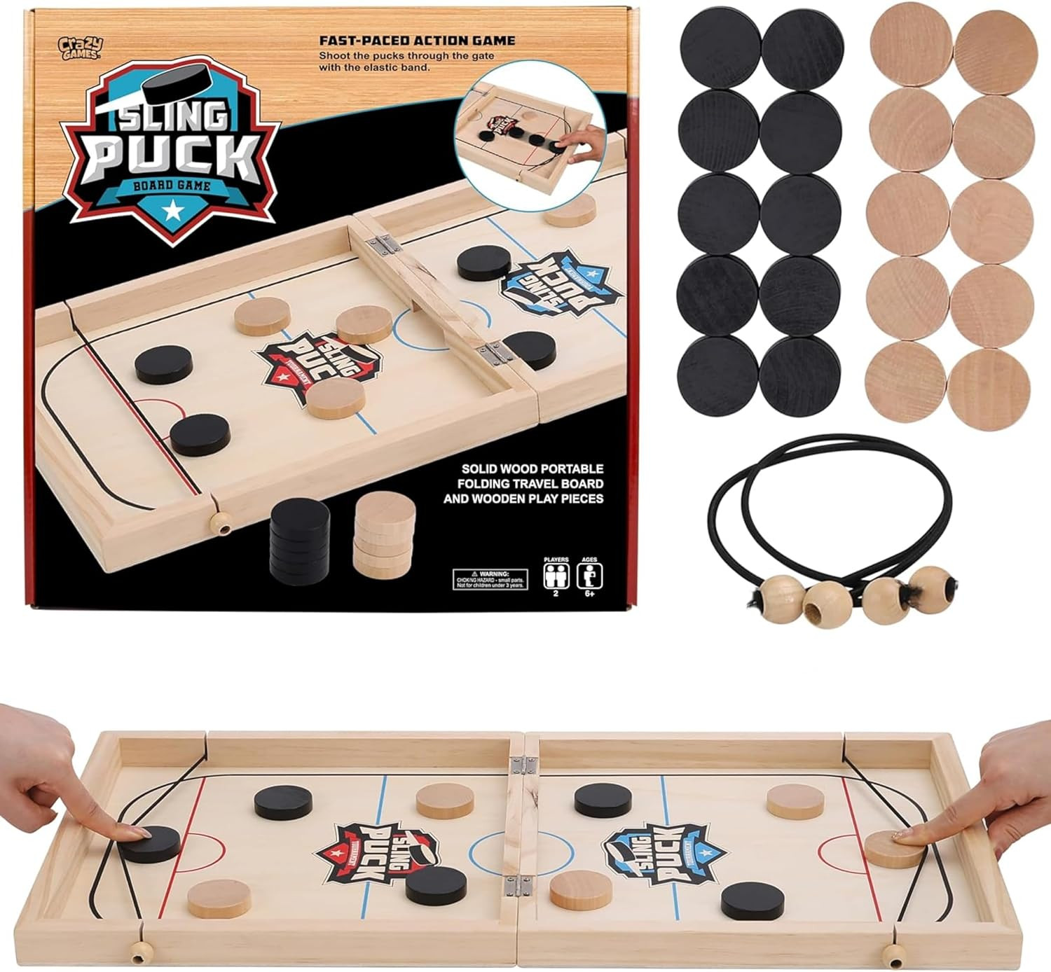 Fast Sling Puck Game – Super Winner Slingshot Puck Board Game – Sling It Shot 2
