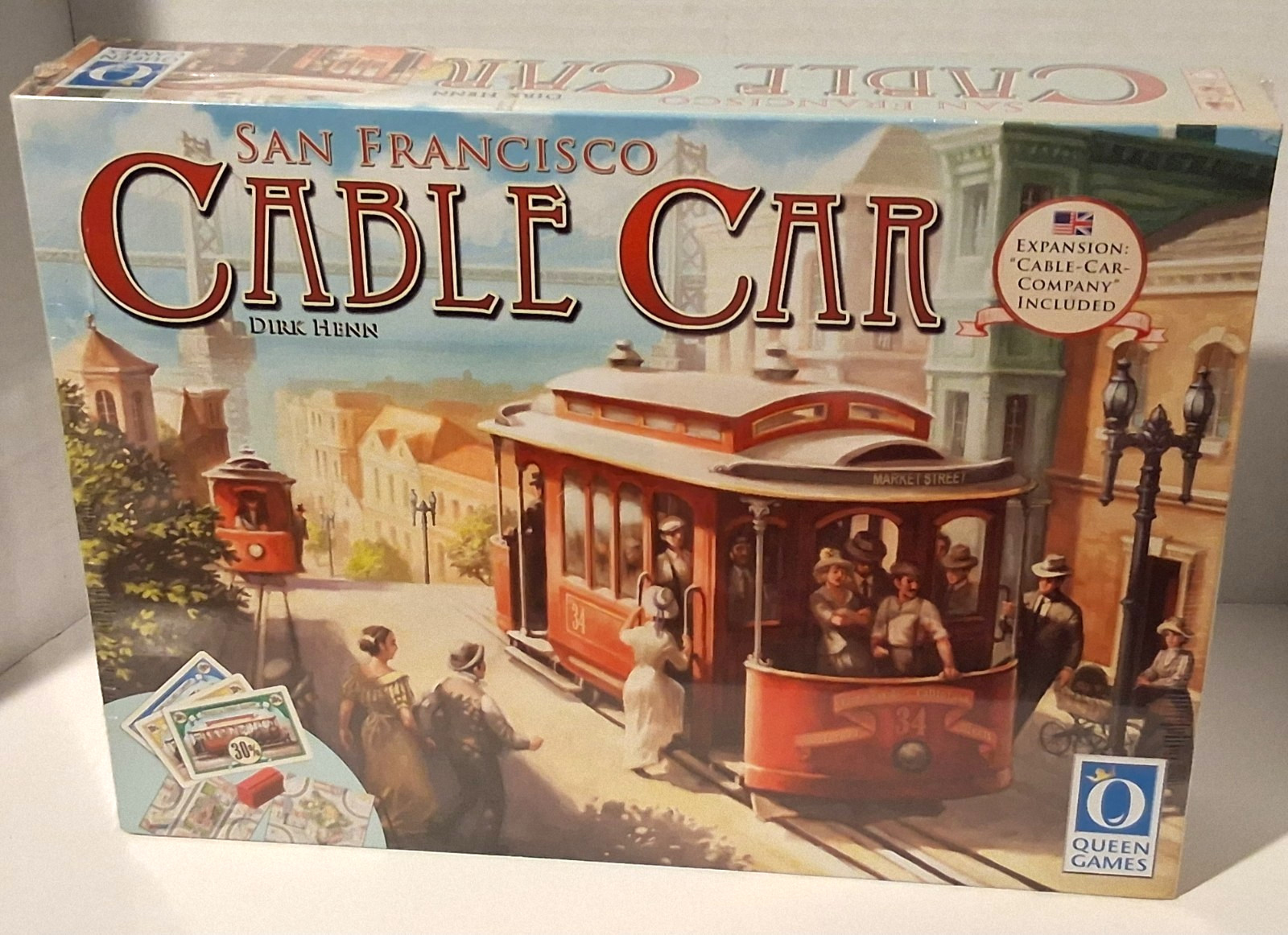 Queen Games San Francisco Cable Car Board Game. New. Sealed