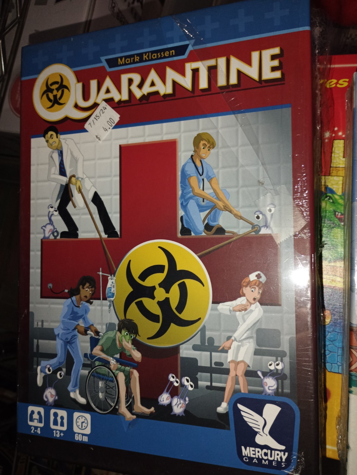 Quarantine Board Game by Mercury Games W/ First Aid Expansion: New