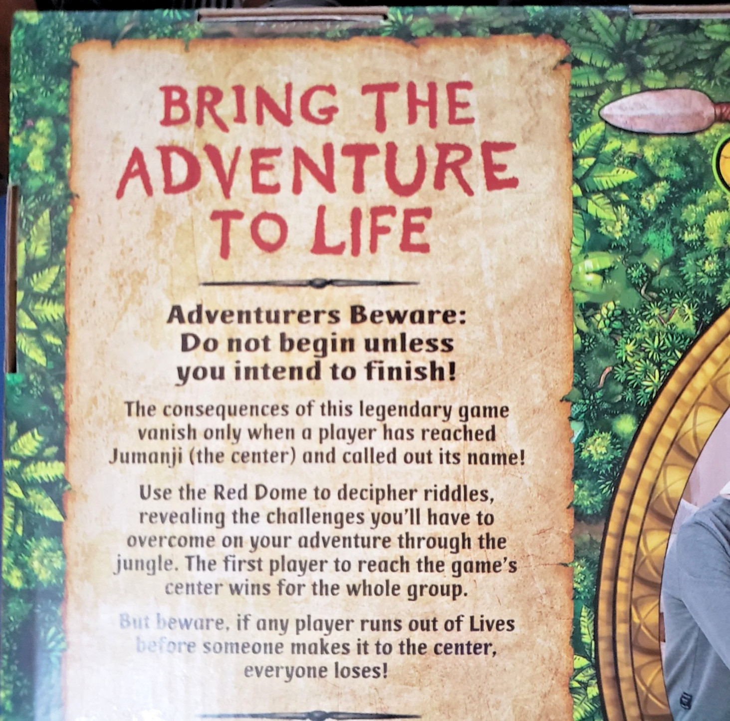 Jumanji the Game Real Wooden Box Edition of the Classic Adventure Board Game