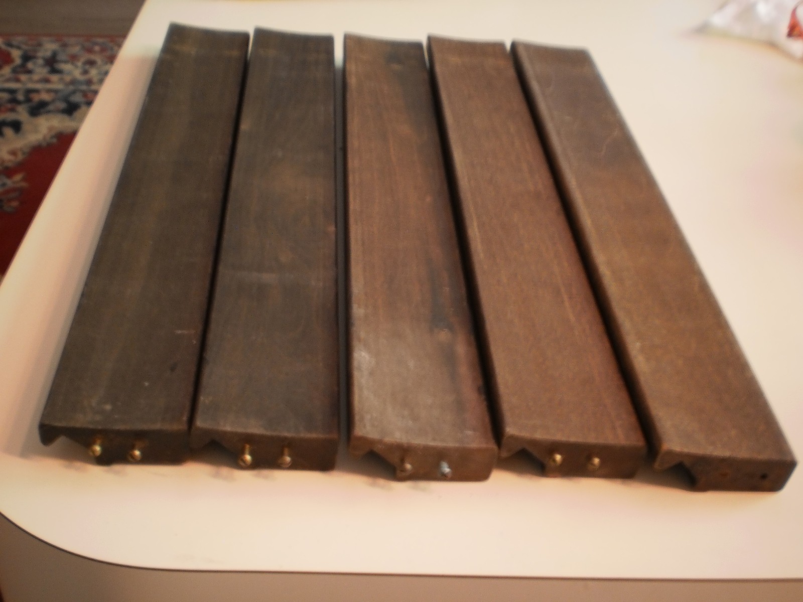 5 VINTAGE MAH JONG MAJONG MAHJONG BROWN WOODEN RACKS