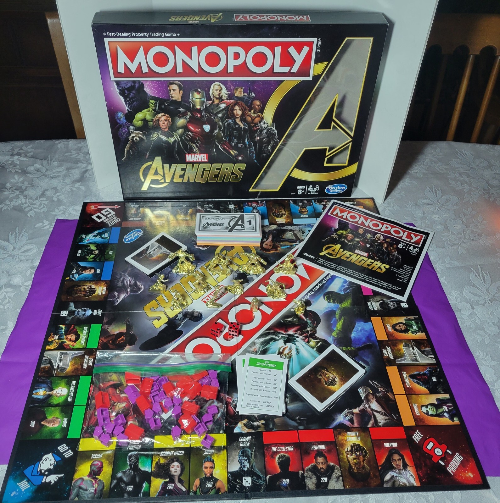 Monopoly MARVEL Avengers Special Edition Collection Golden Tokens