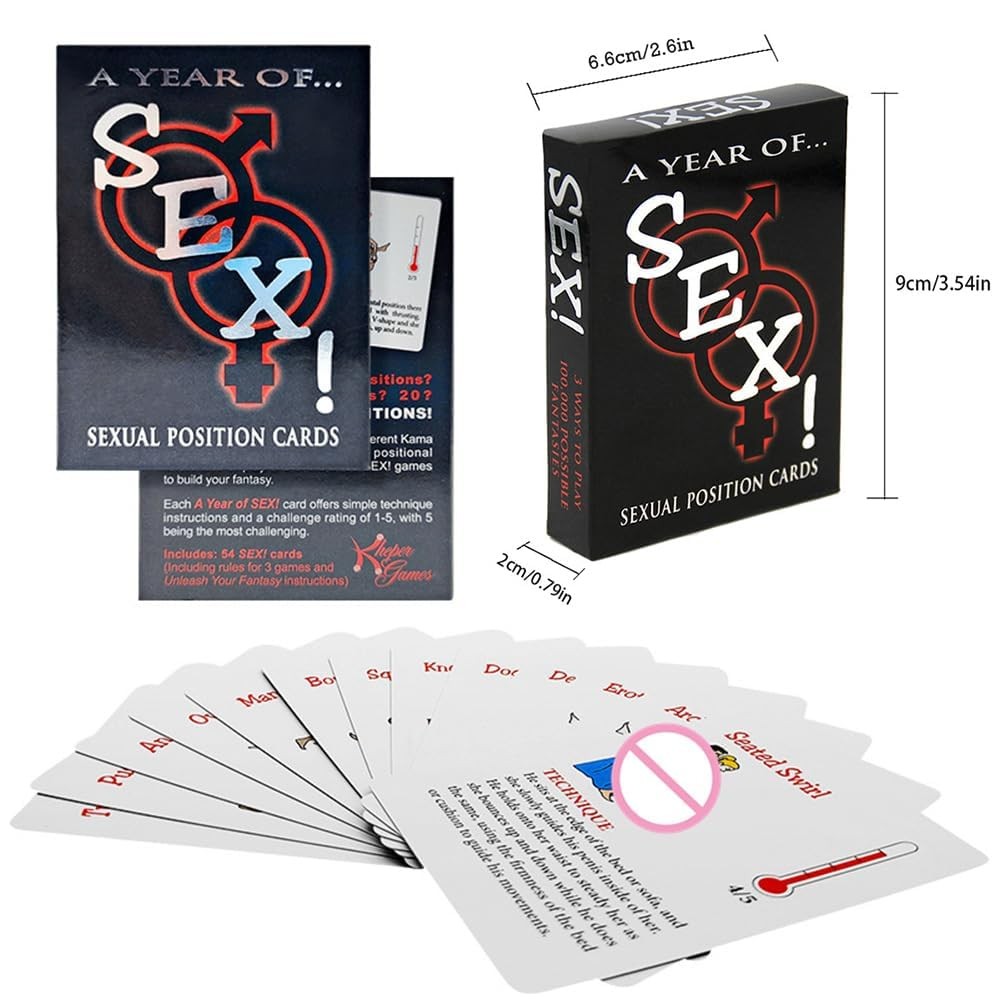 Auntzyj Sex 3 inches x 2 x 1 inch, Cards + 5 Glow-in-the-dark Dice