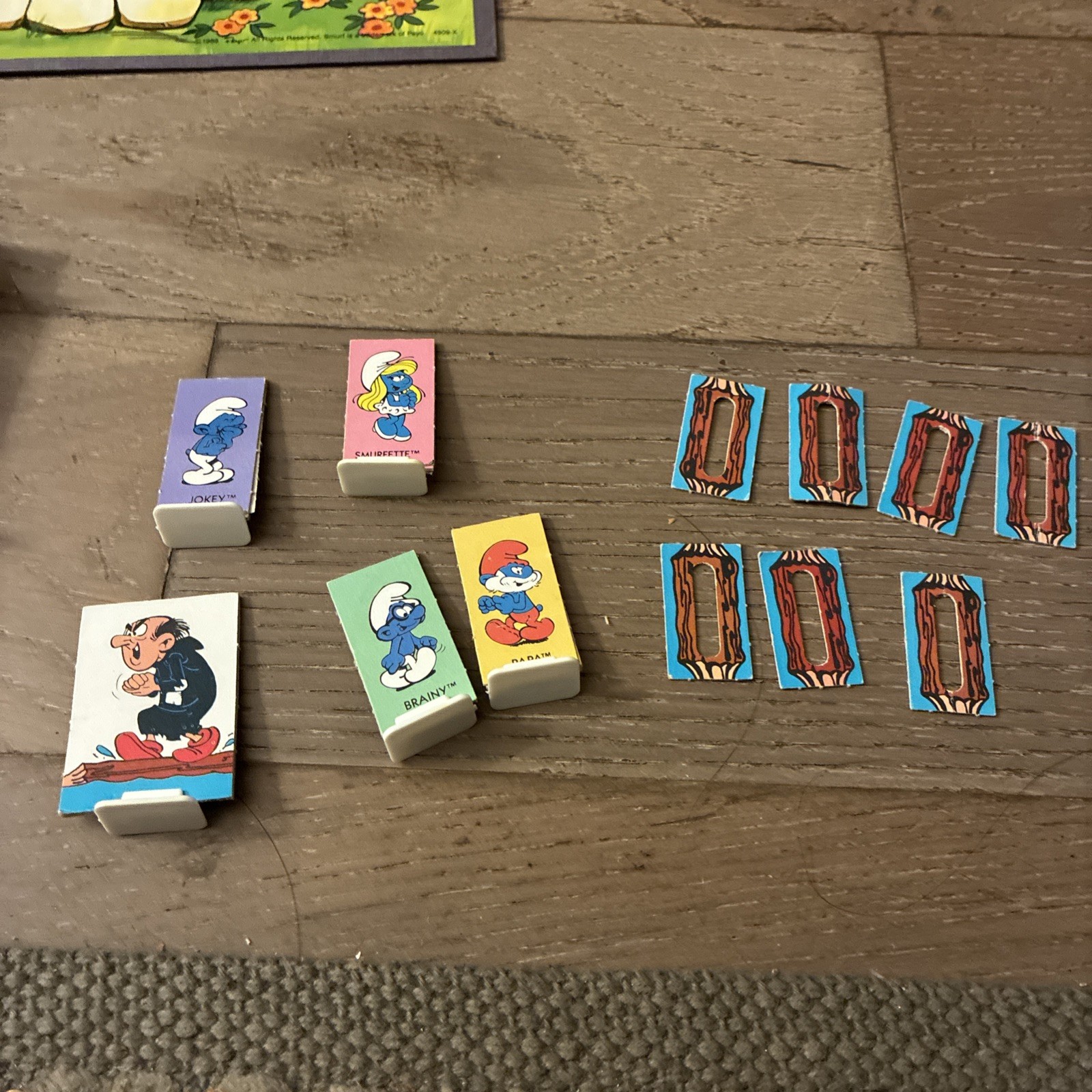 Vtg 1988 Milton Bradley The Smurf Game Board Game Complete Run & Ride River Ride