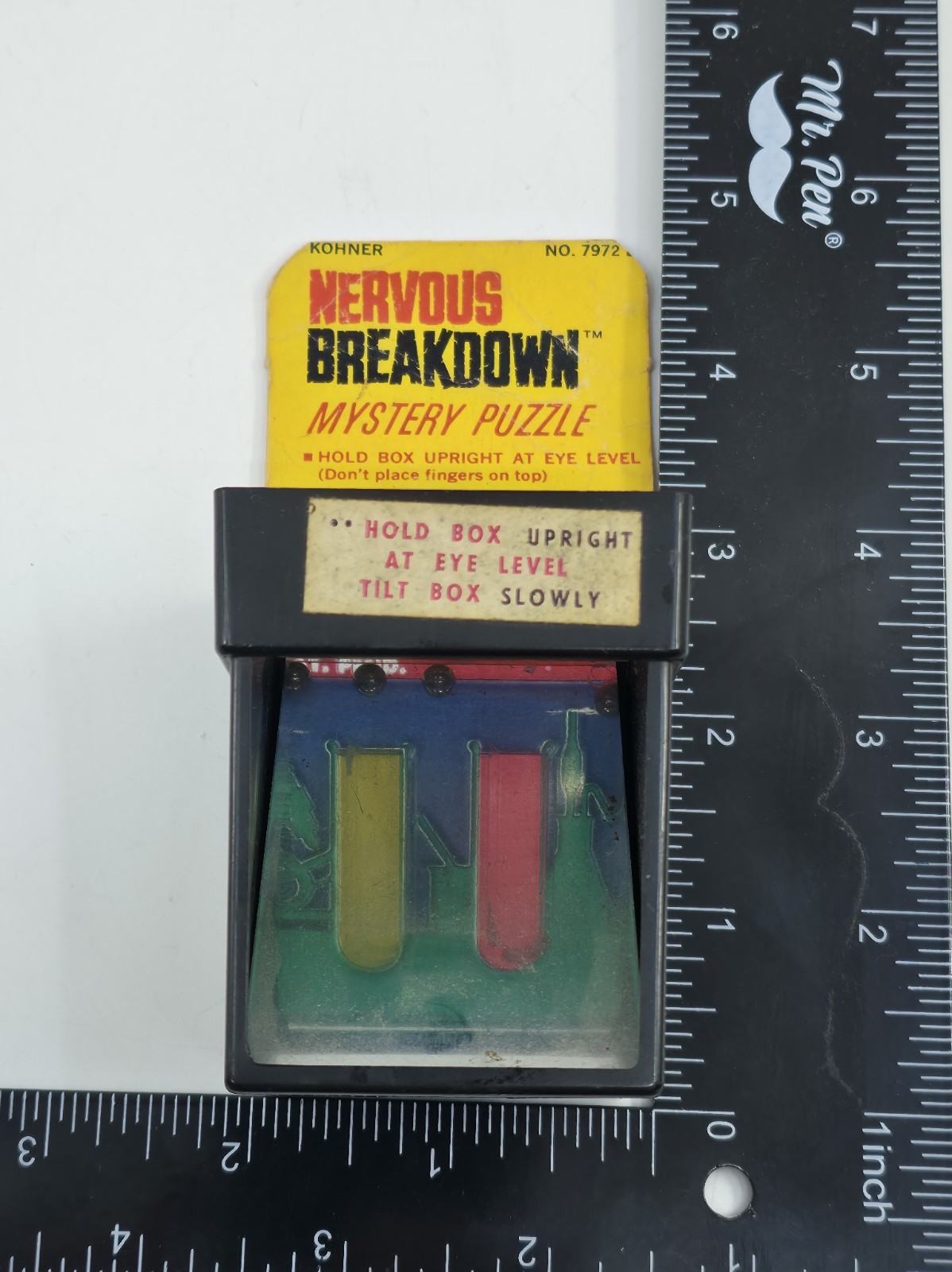 ​Vtg 1968 Kohner “Nervous Breakdown” Dexterity Skill Puzzle Game Original Card