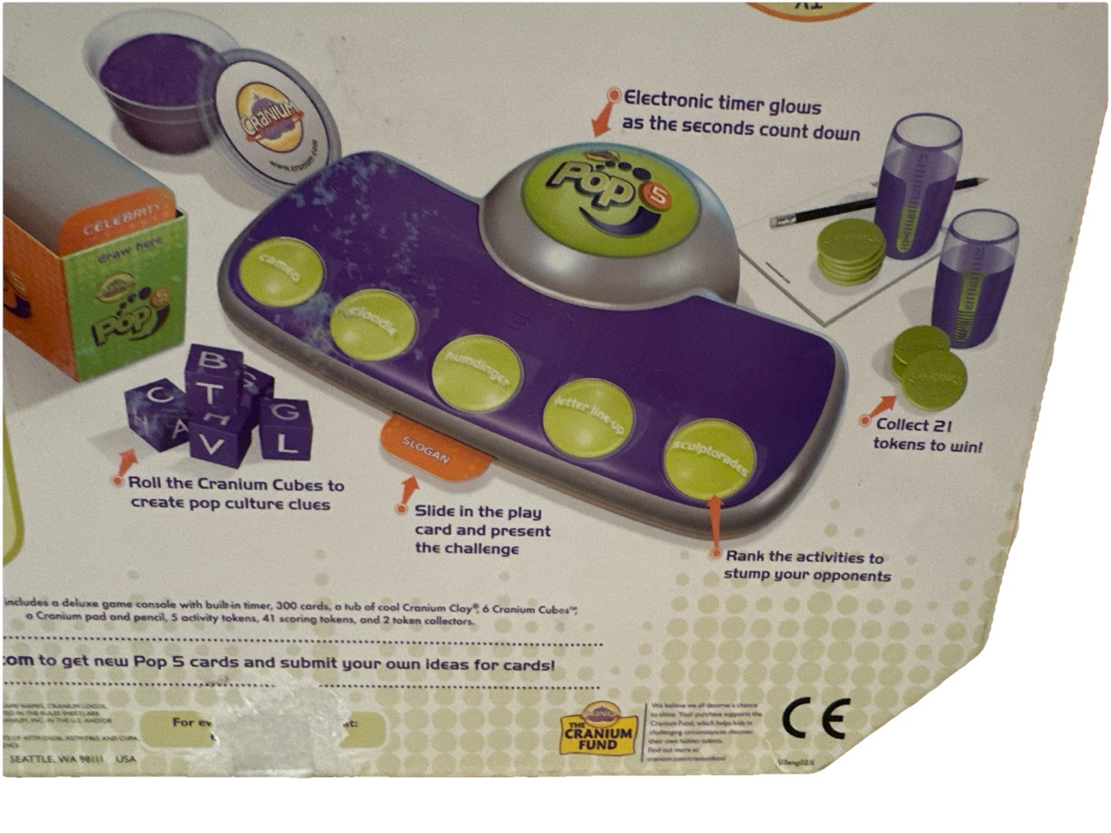 Cranium Pop 5 Adult Pop Culture Trivia Console Board Game ~ Updated Fav Game!