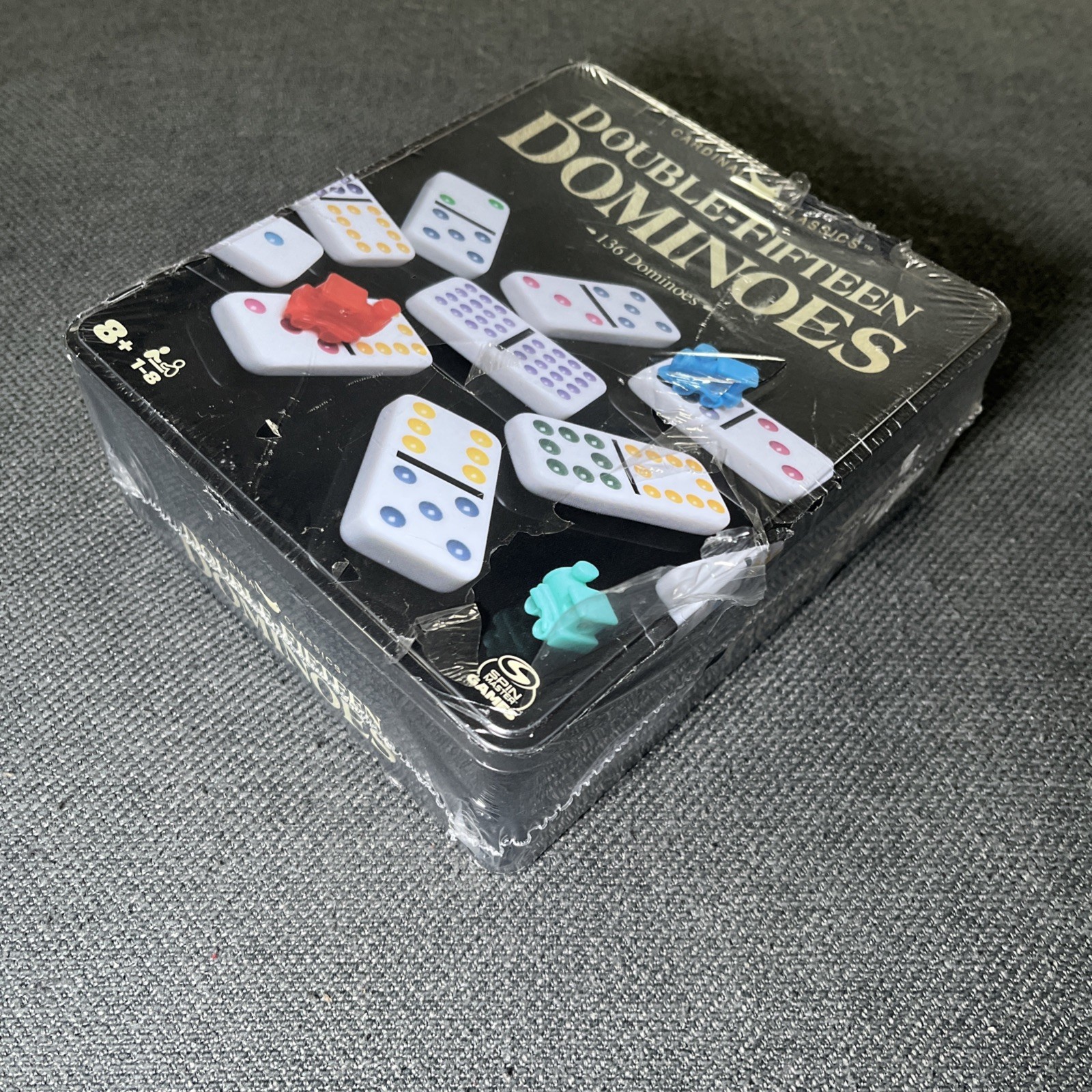 New Cardinal Classics Double Fifteen Dominoes 136 Tile Game Set – Brand New!