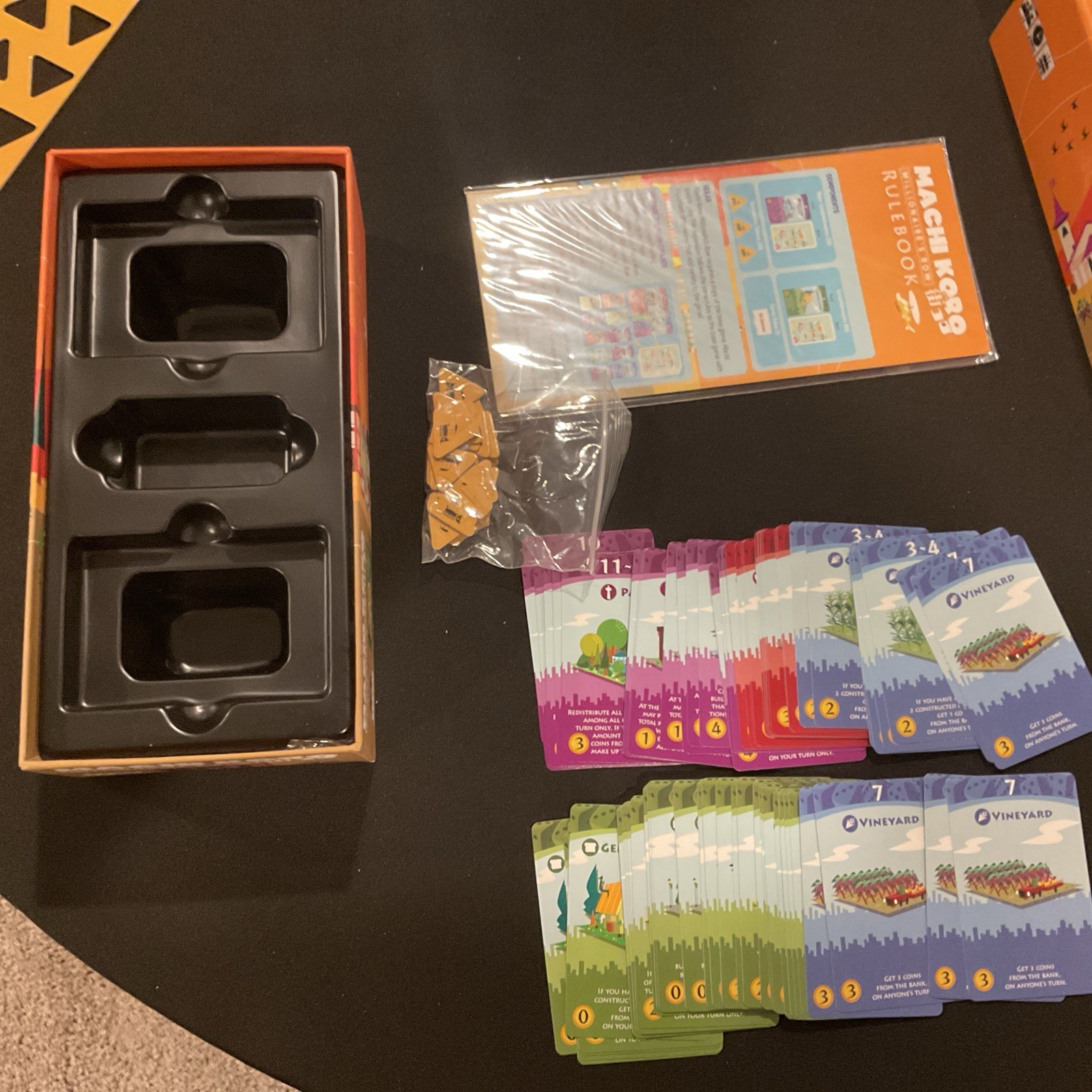 Machi Koro Base Board Game, Promo Cards & Harbor Expansion & Millionaire’s Row