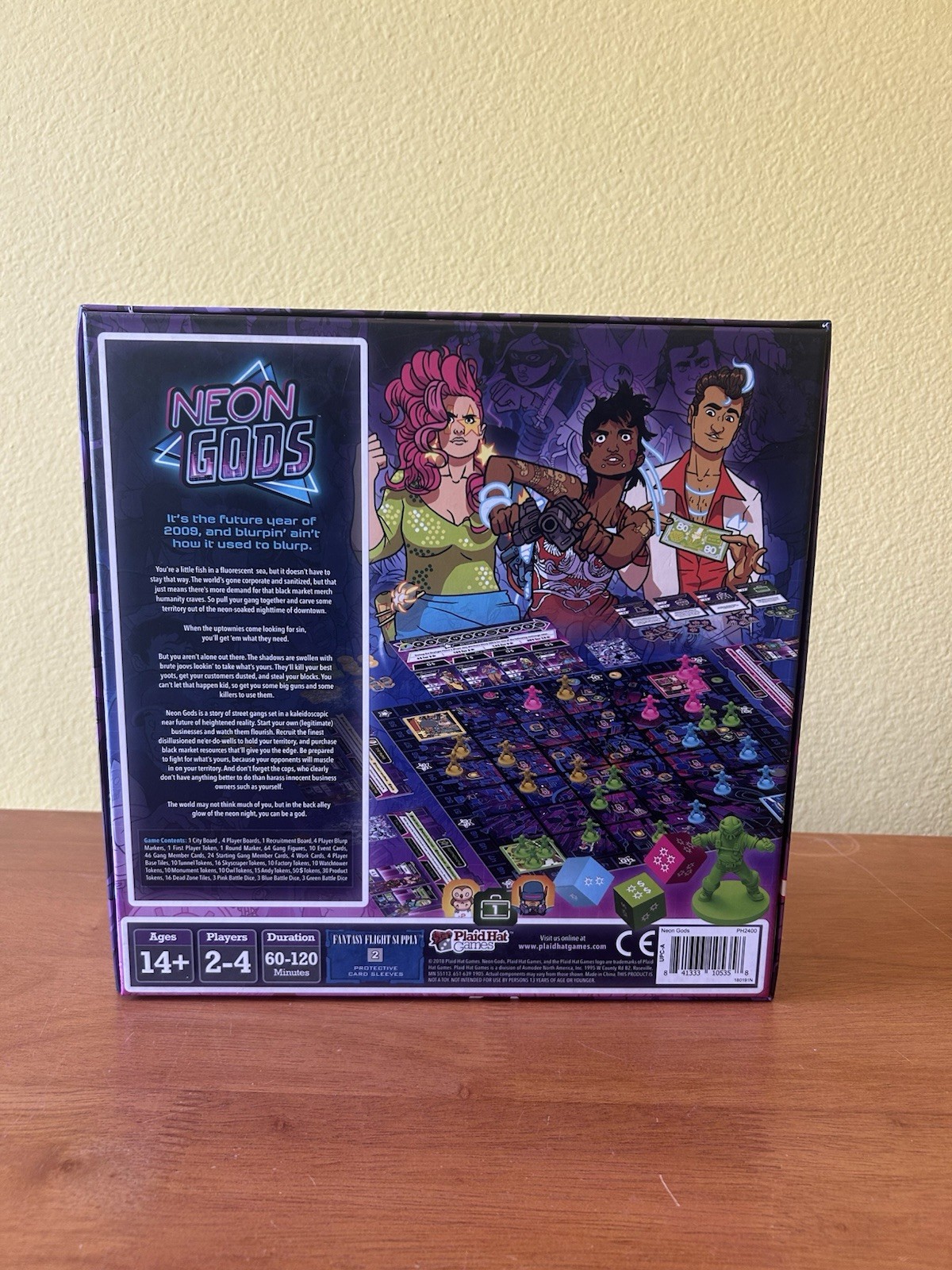 Neon Gods Board Game – Plaid Hat Games – Excellent Condition