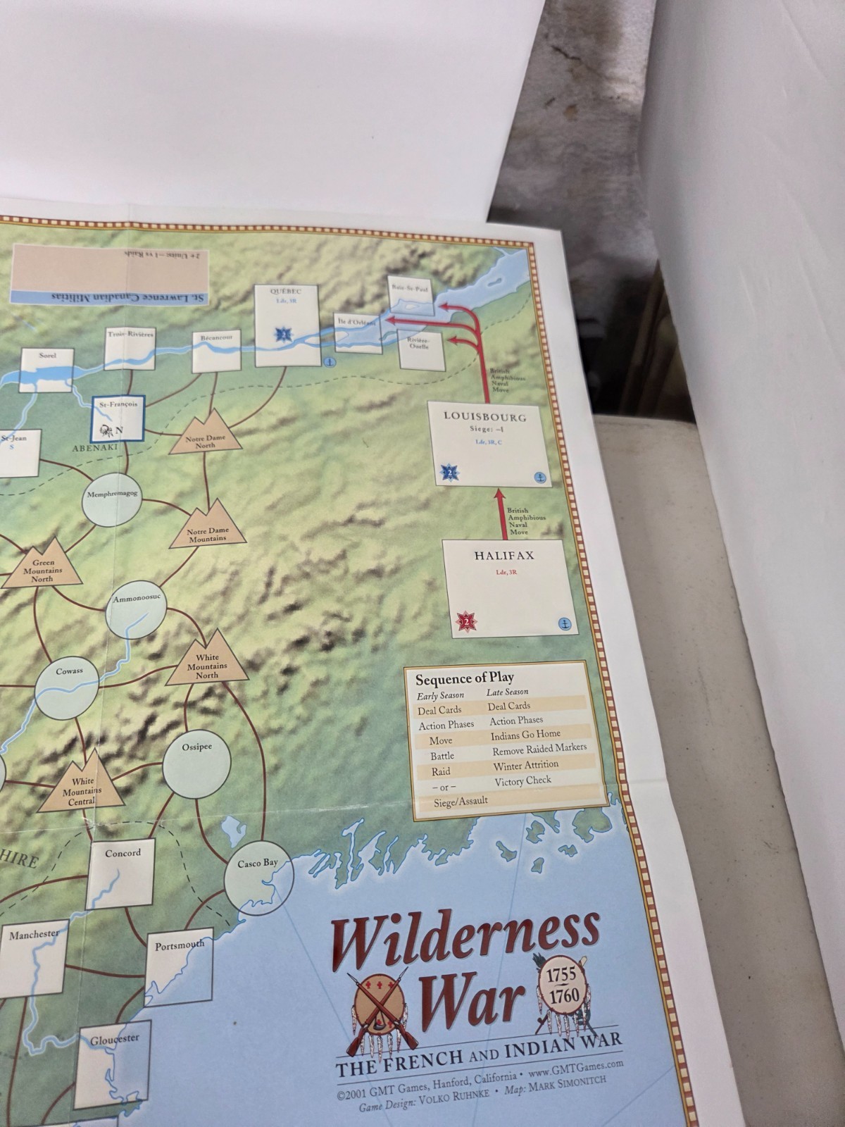 GMT Games Wilderness War The French and Indian War(1st) Box VG+/NM