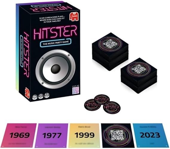 Hitster – The Music Party Board Game Card Game Fun Music Quiz Game 2-10 Pl…