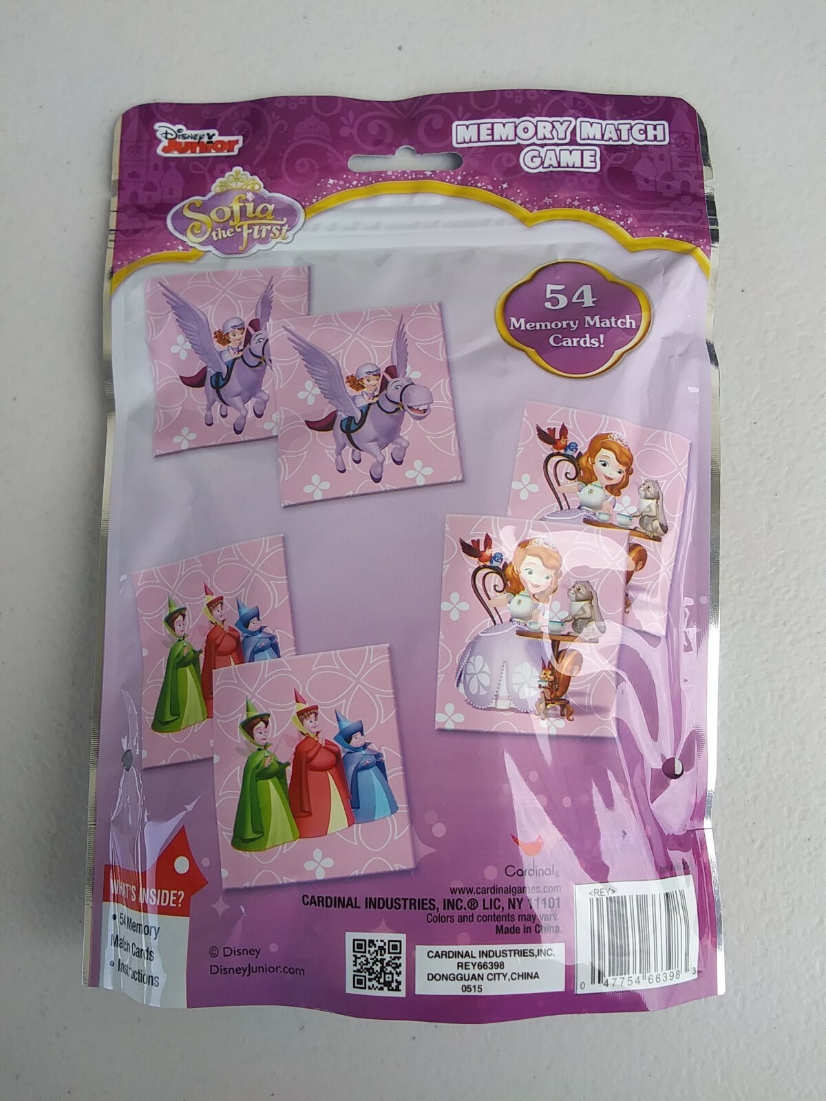 Sofia The First Memory Match Game Disney Princess Resealable Bag New 54 Cards