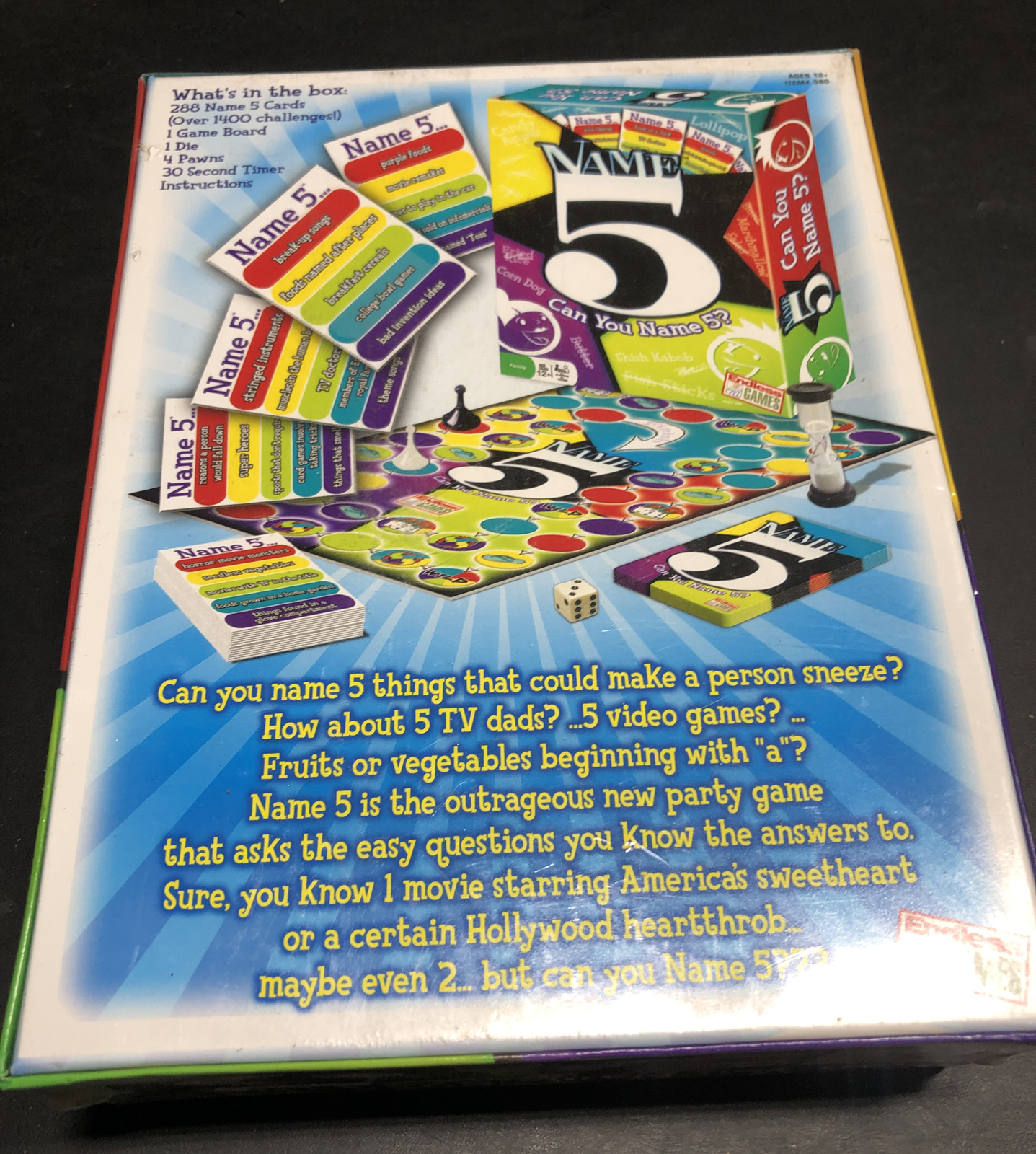 Name 5 Card Game Party Pack 2 or More Player Teams Card Board Party Game New