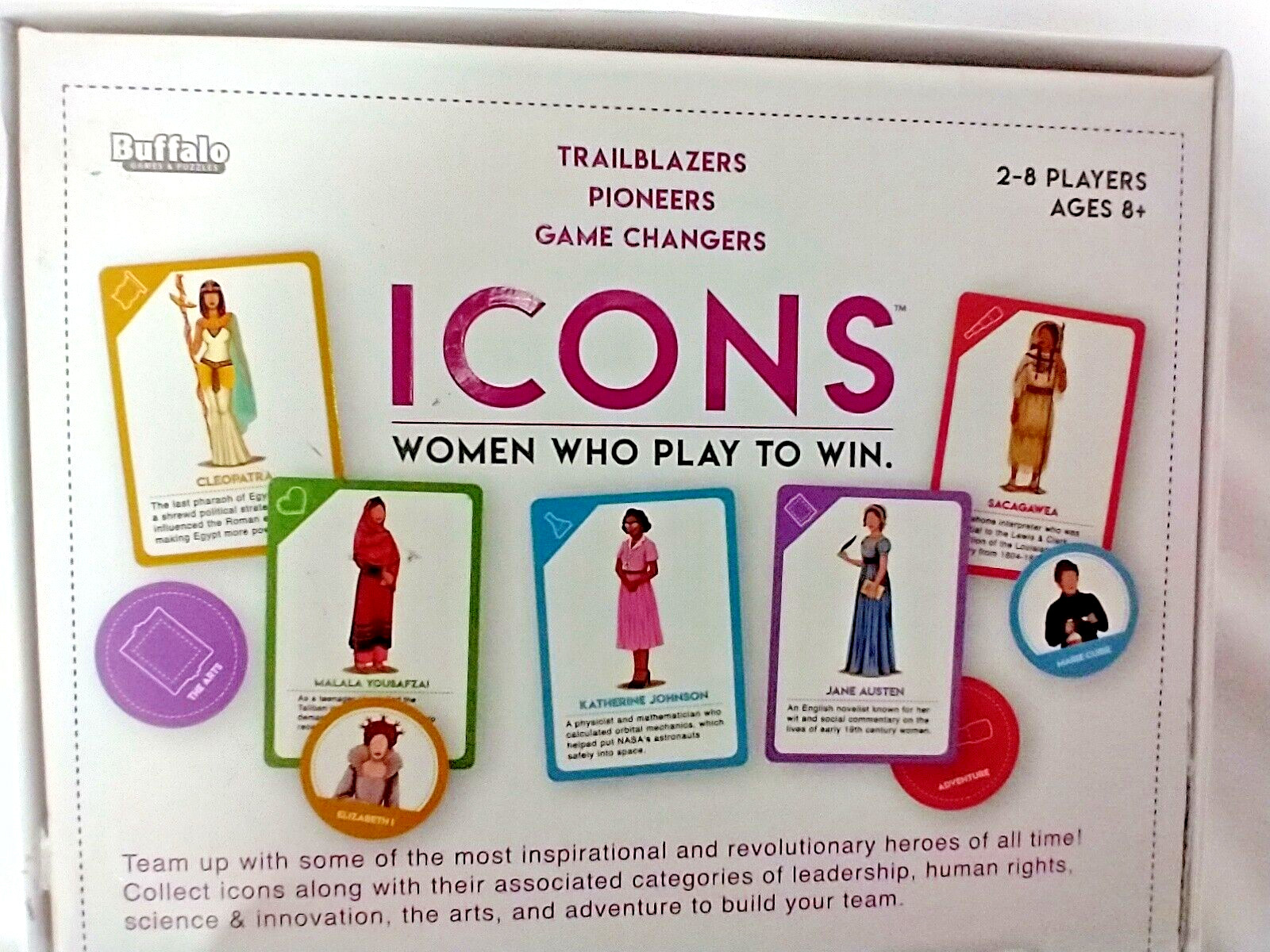 ICONS A Strategy Game about Women Who Play To Win, NEW, Ages 8+, 2-8 Players