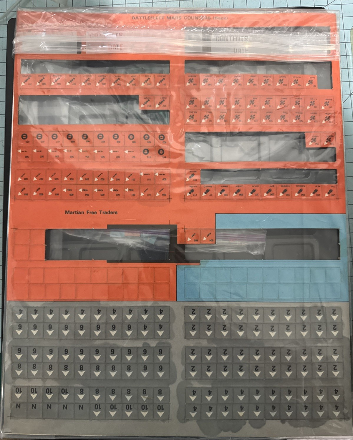1977 SPI BATTLEFLEET MARS 21st Century Space Combat WAR GAME Mostly UNPUNCHED~