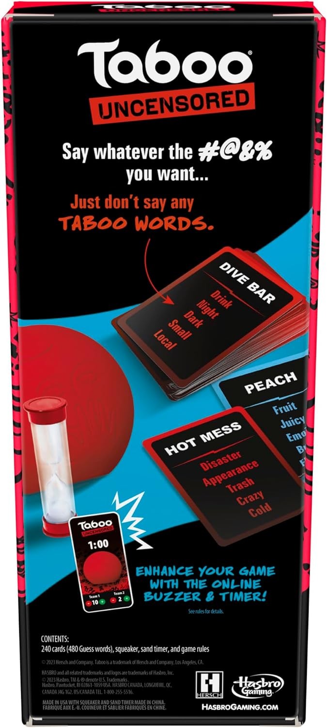Hasbro Gaming Taboo Uncensored Board Game for Adults Only Ages 17+ 4+ Player