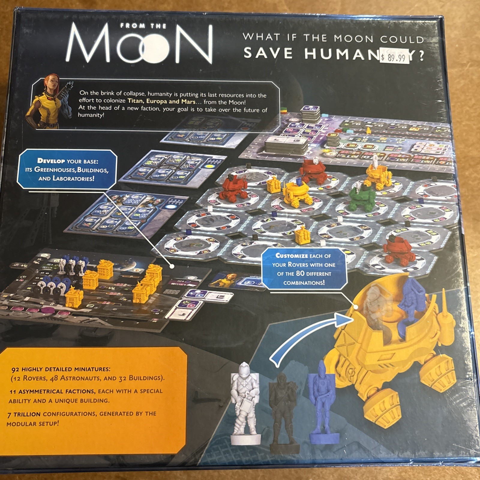 From The Moon Space Exploration Board Game 1 To 4 Players New & Sealed Free Ship