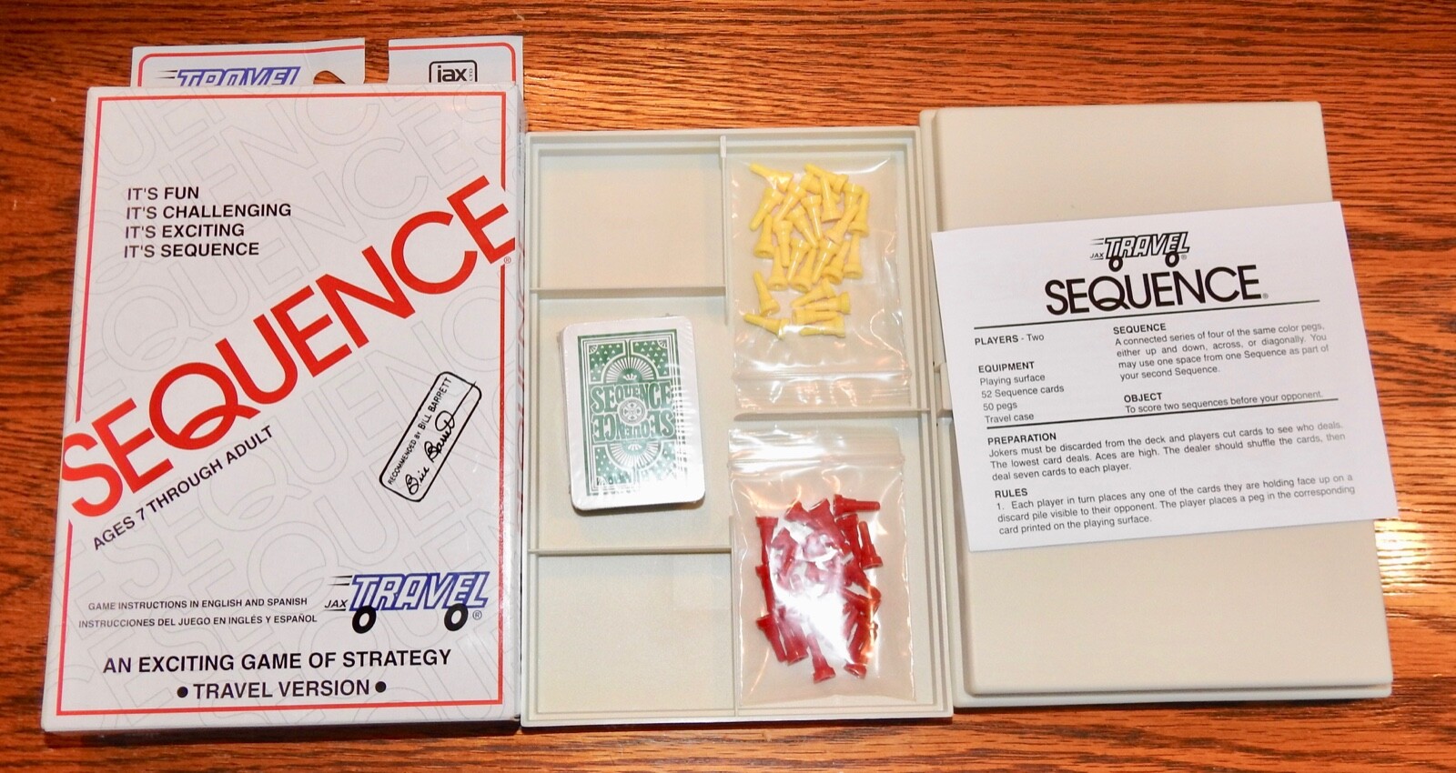 NEW Sequence Strategy Travel Size Game With Case Kids Adults Fun Travel Game NIB