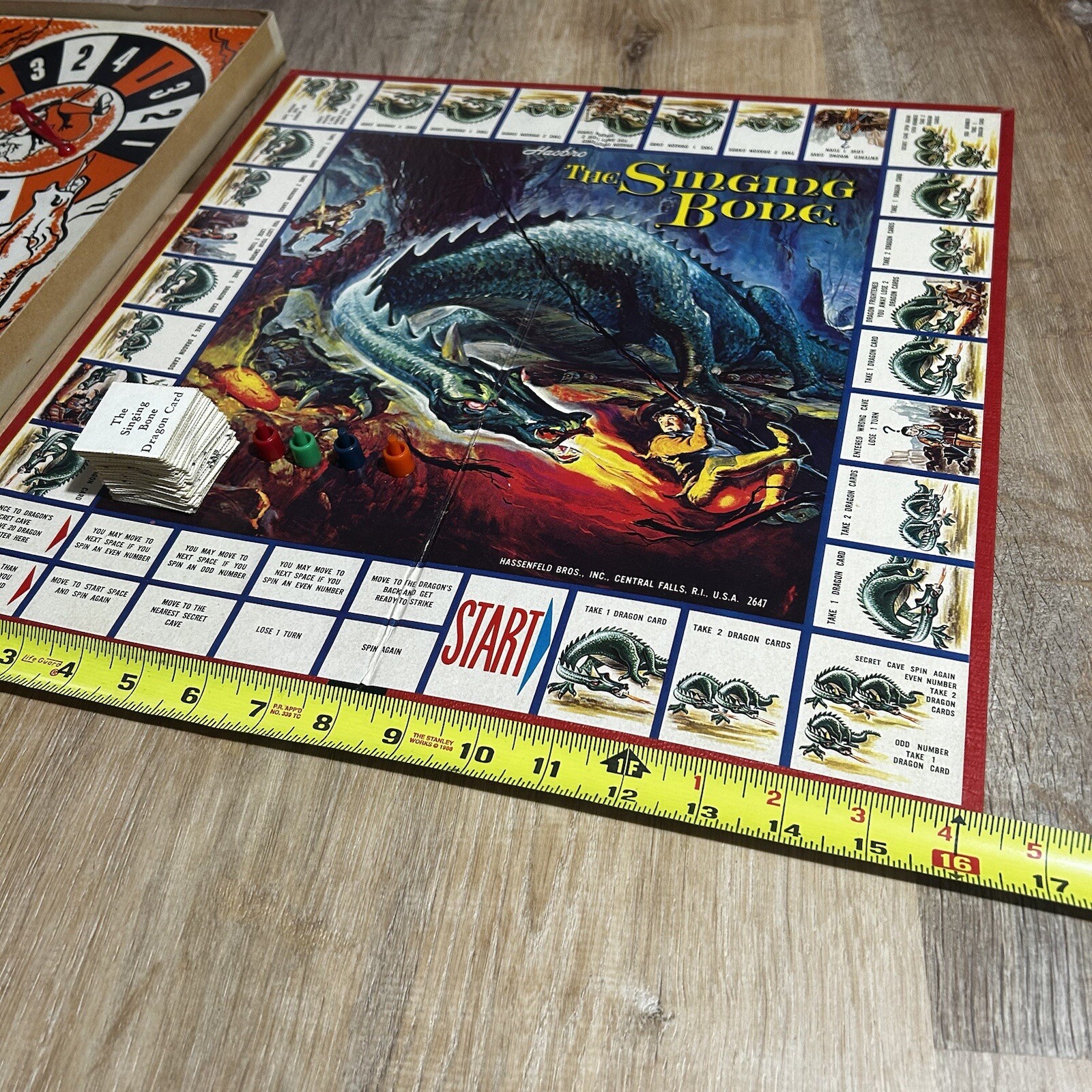Hasbro The Singing Bone Dragon Board Game Hassenfeld Fantasy Vintage 1962 RARE