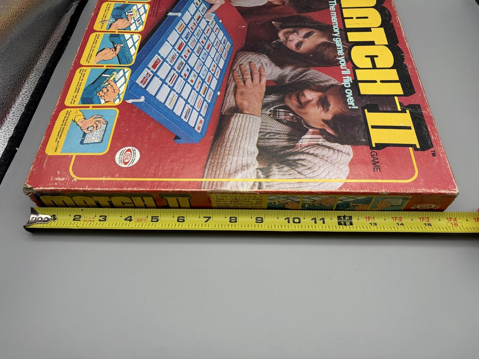 Vintage 1970s Match II Memory Board Game Ideal World Flags Maps Geography READ