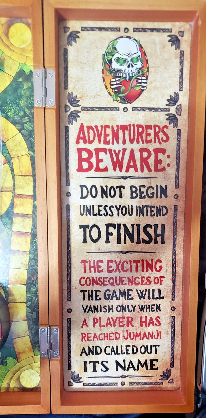 Jumanji the Game Real Wooden Box Edition of the Classic Adventure Board Game