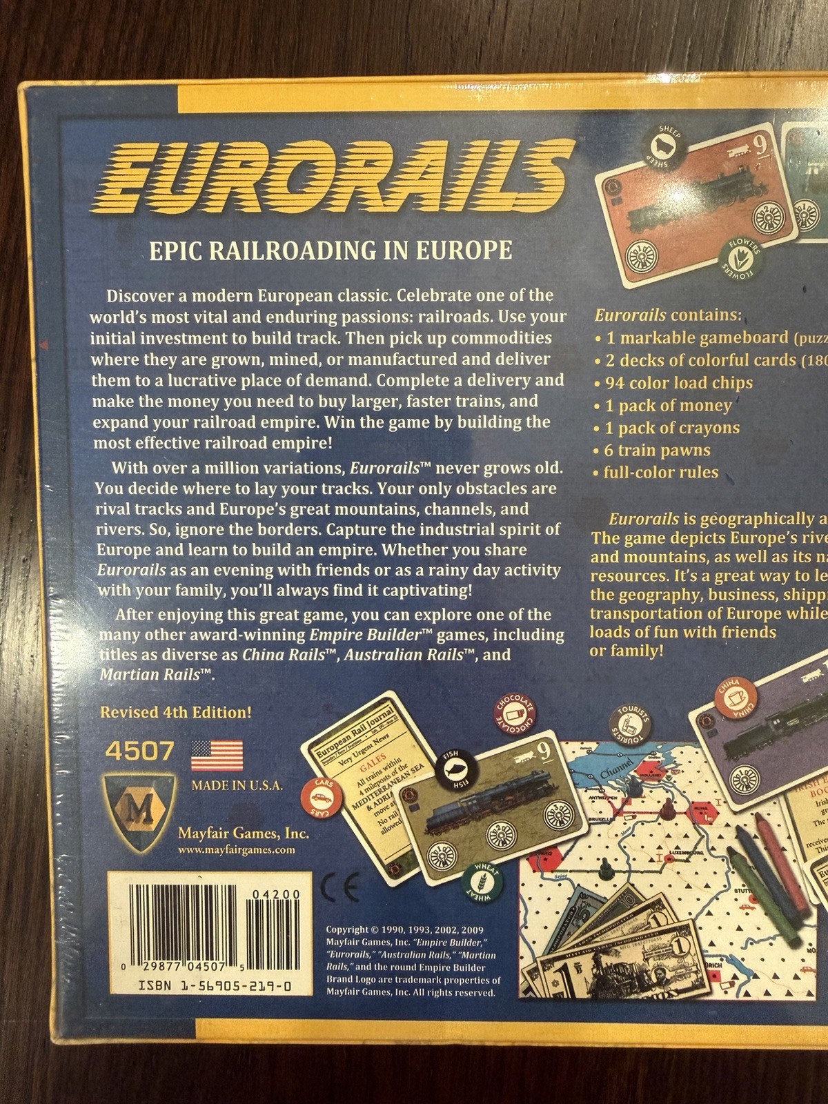 Mayfair Boardgame Eurorails (4th Ed) BRAND NEW SEALED