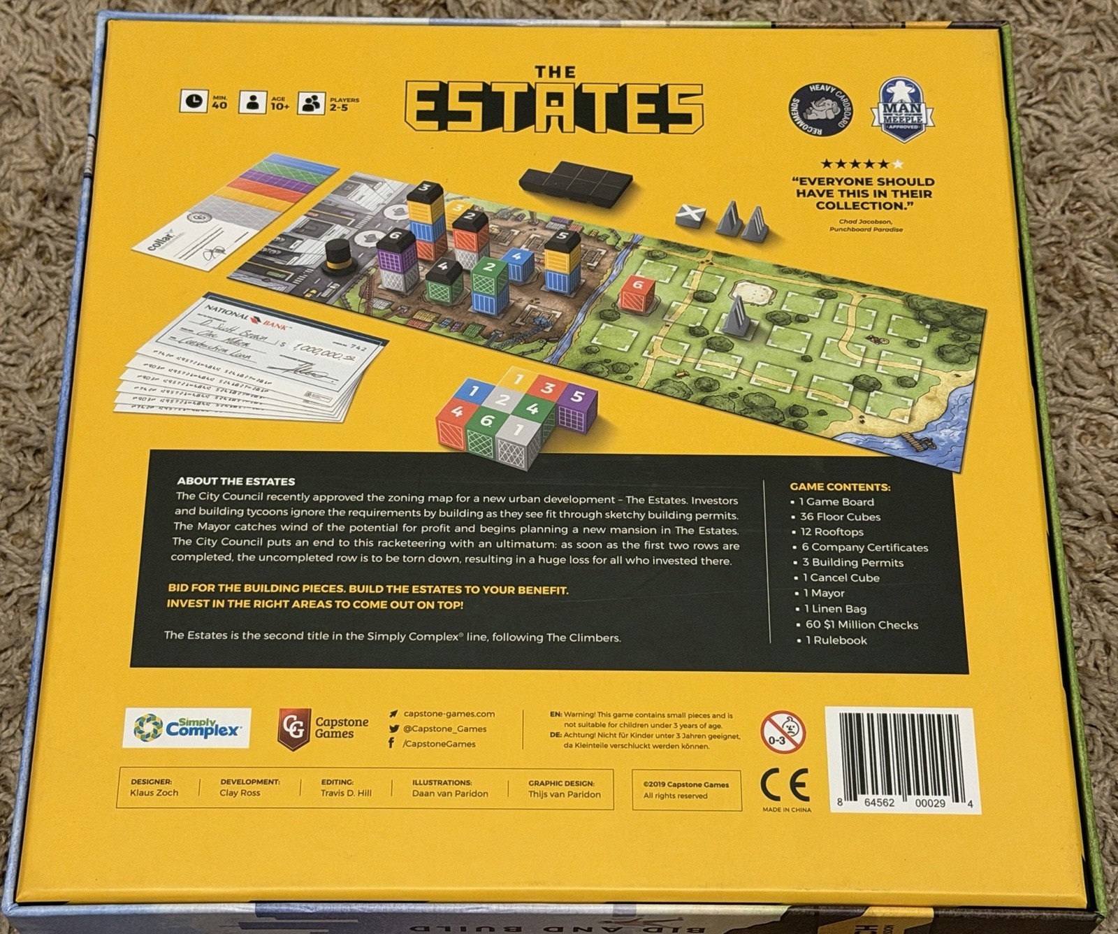 The Estates: Bid & Build Board Game Complete
