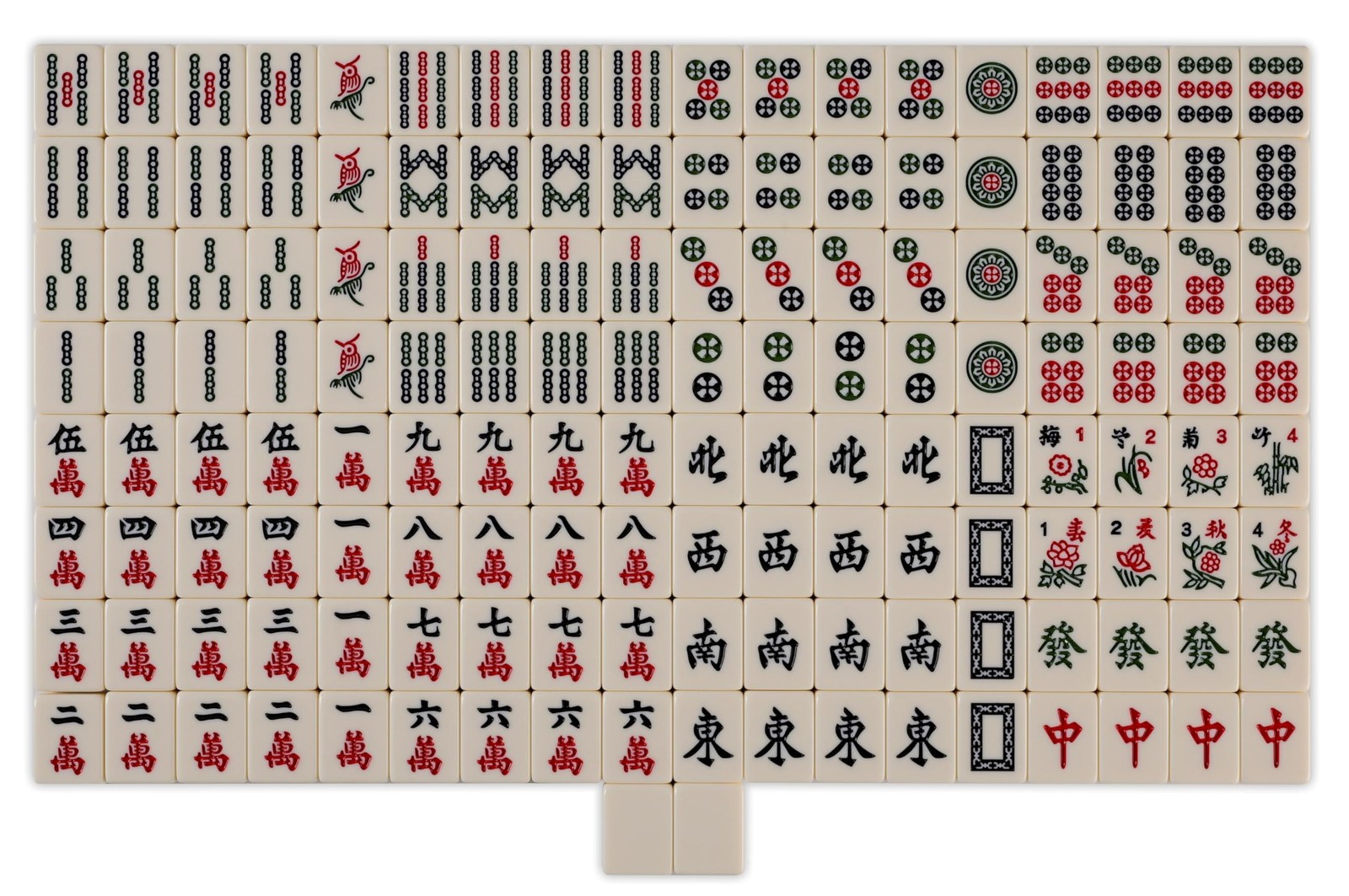 Mose Cafolo Traditional Chinese Mahjong Set – 144 Melamine 34mm Standard Size…