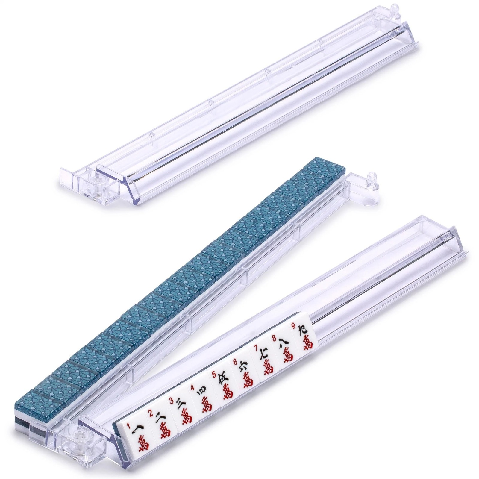 American Mahjong Oceana 166-Tile Rack/Pusher Heather Teal Soft Case TC-AF001-A