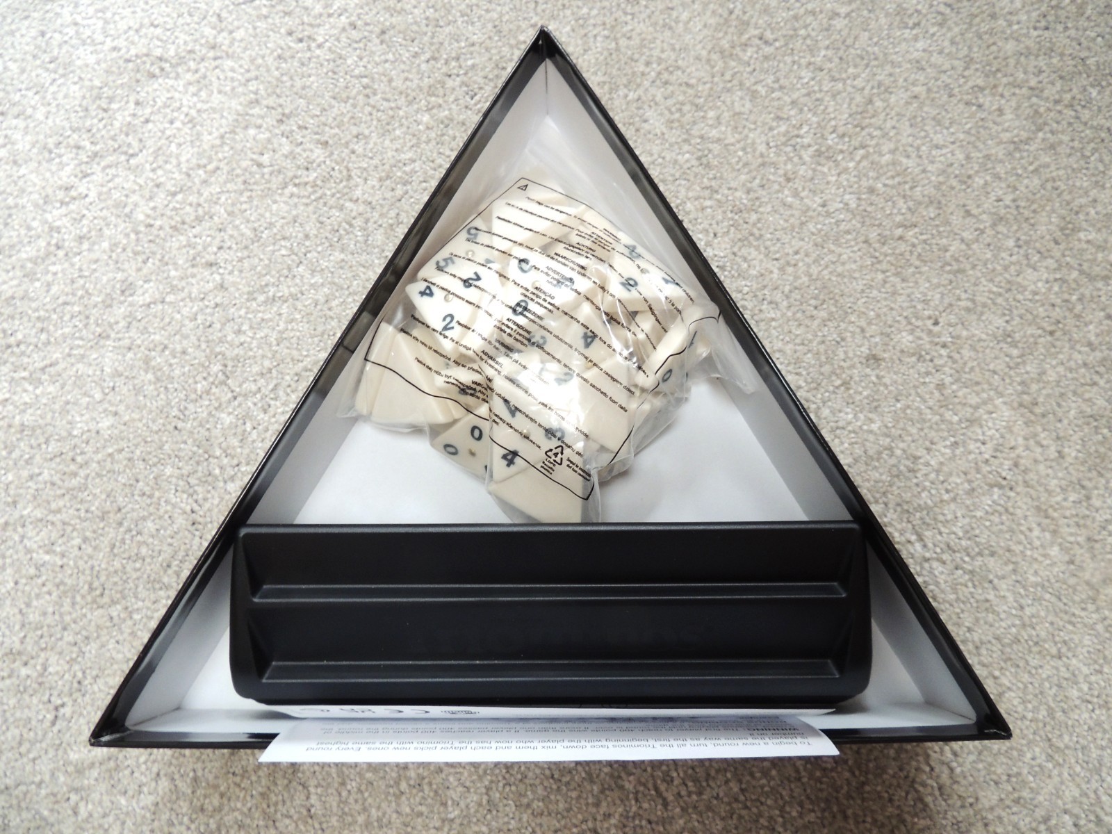 Triominos Original Triangular Tile Matching Game, 2-4 Players New w/Corner Ding