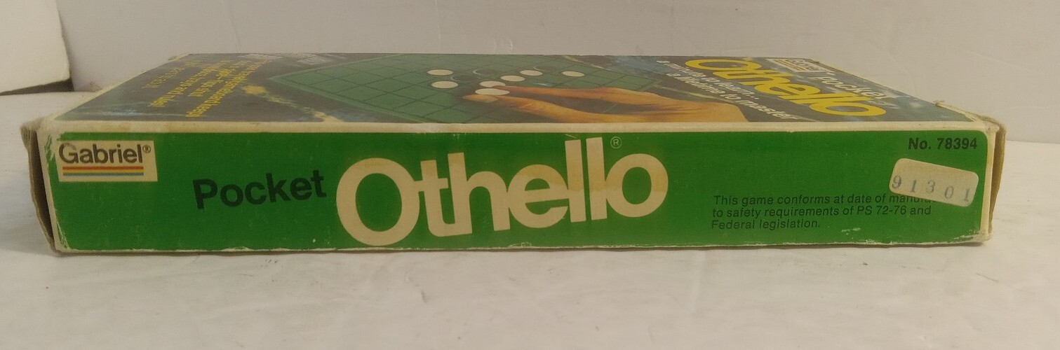 Vintage 1977 Gabriel Pocket Othello Travel Game Complete W/ Box & Instructions