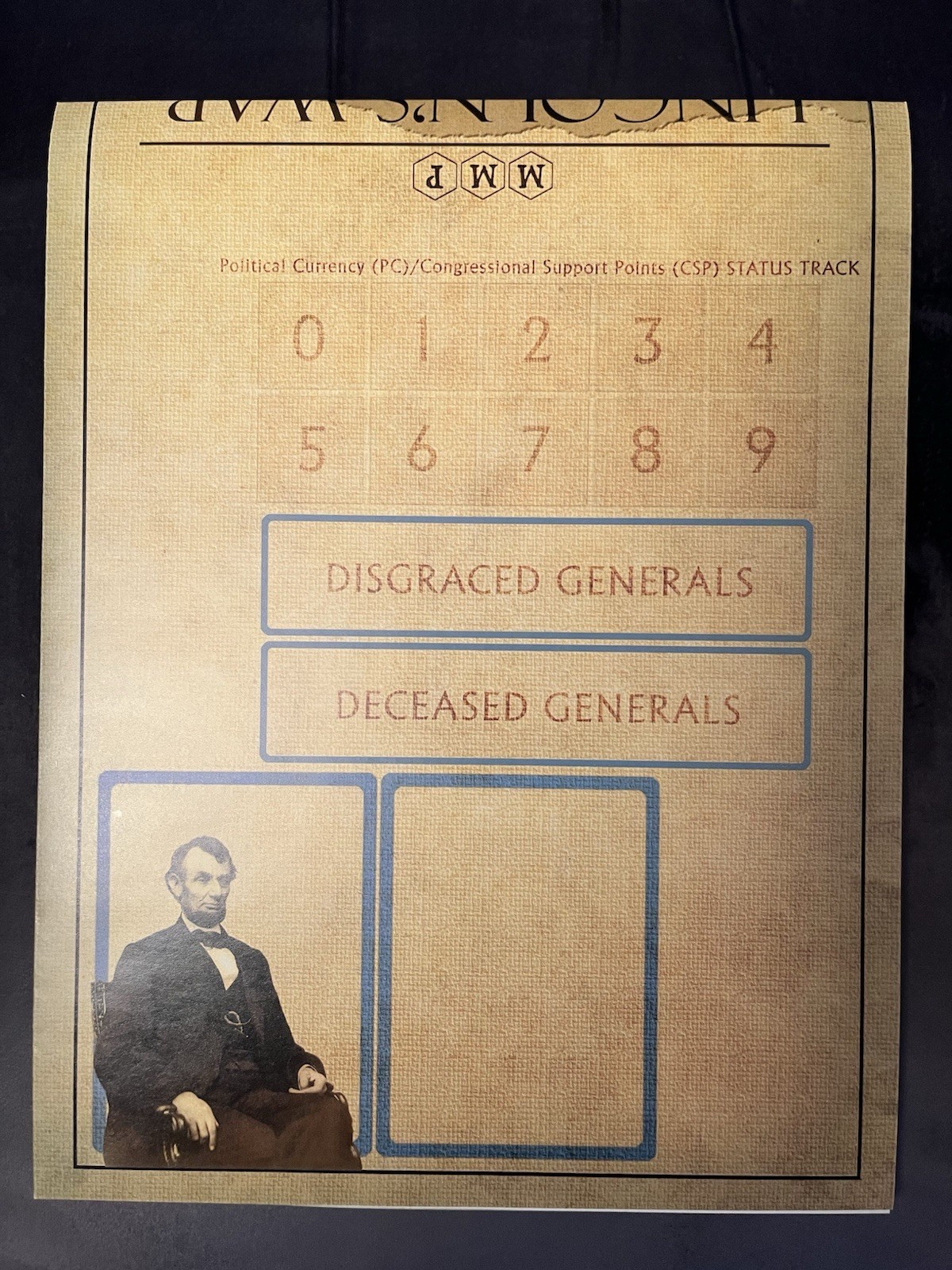 Multiman MMP Lincoln’s War Board Game Unpunched