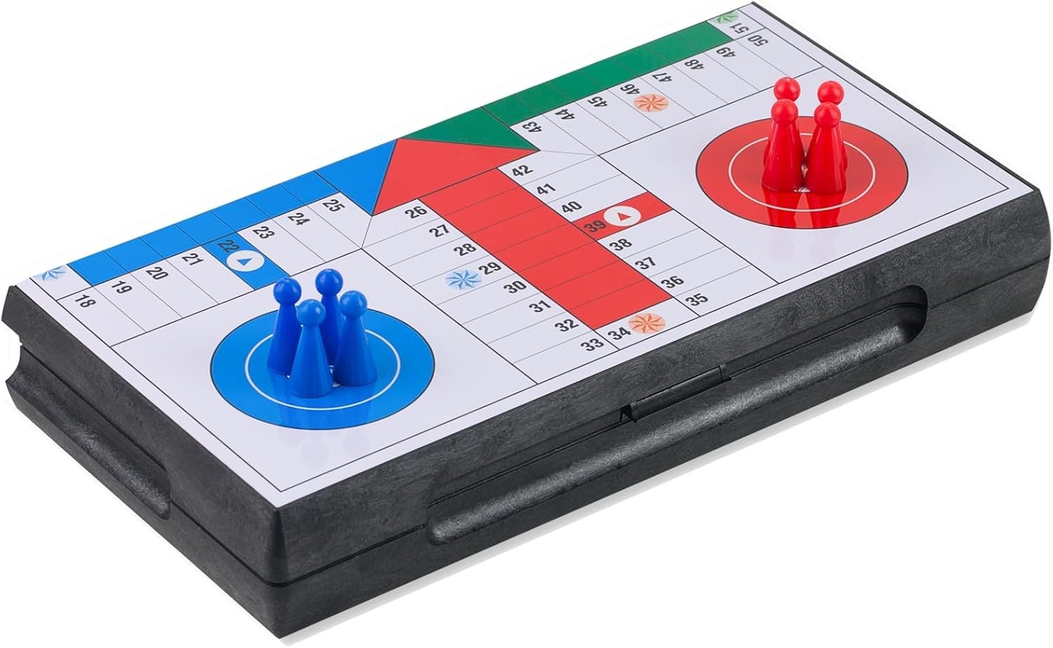 Ludo Game Board Set -9.5”, Magnetic Folding Travel Classic Strategy Game Roun…