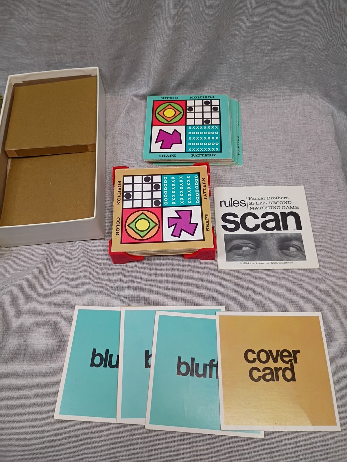 SCAN Parker Brothers 1970 Vintage Matching Card Game Complete in Original Box