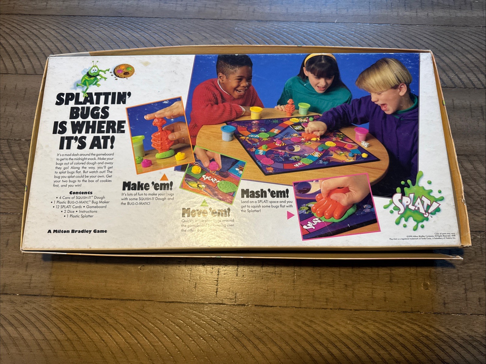 SPLAT! Milton Bradley The Bug Squishing Race Board Game Needs New Dough