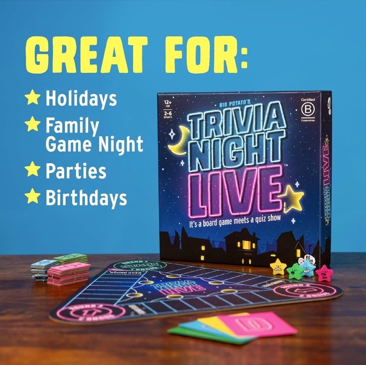 Trivia Night Live Family Quiz Show Board Game
